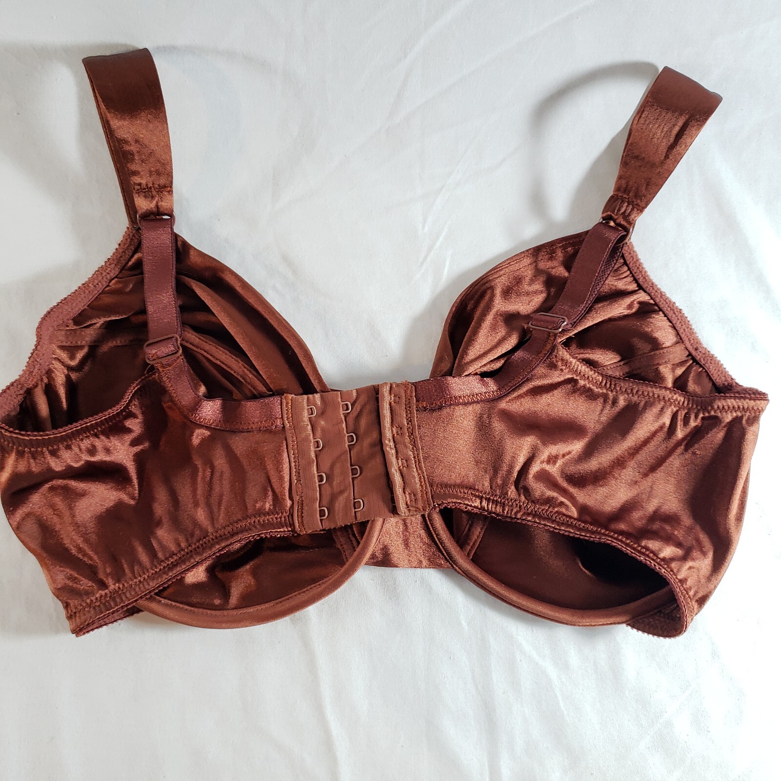 Victoria&rsquo;s Secret Second Skin Satin Unlined Full Coverage Bra 38DD Bronze Brown