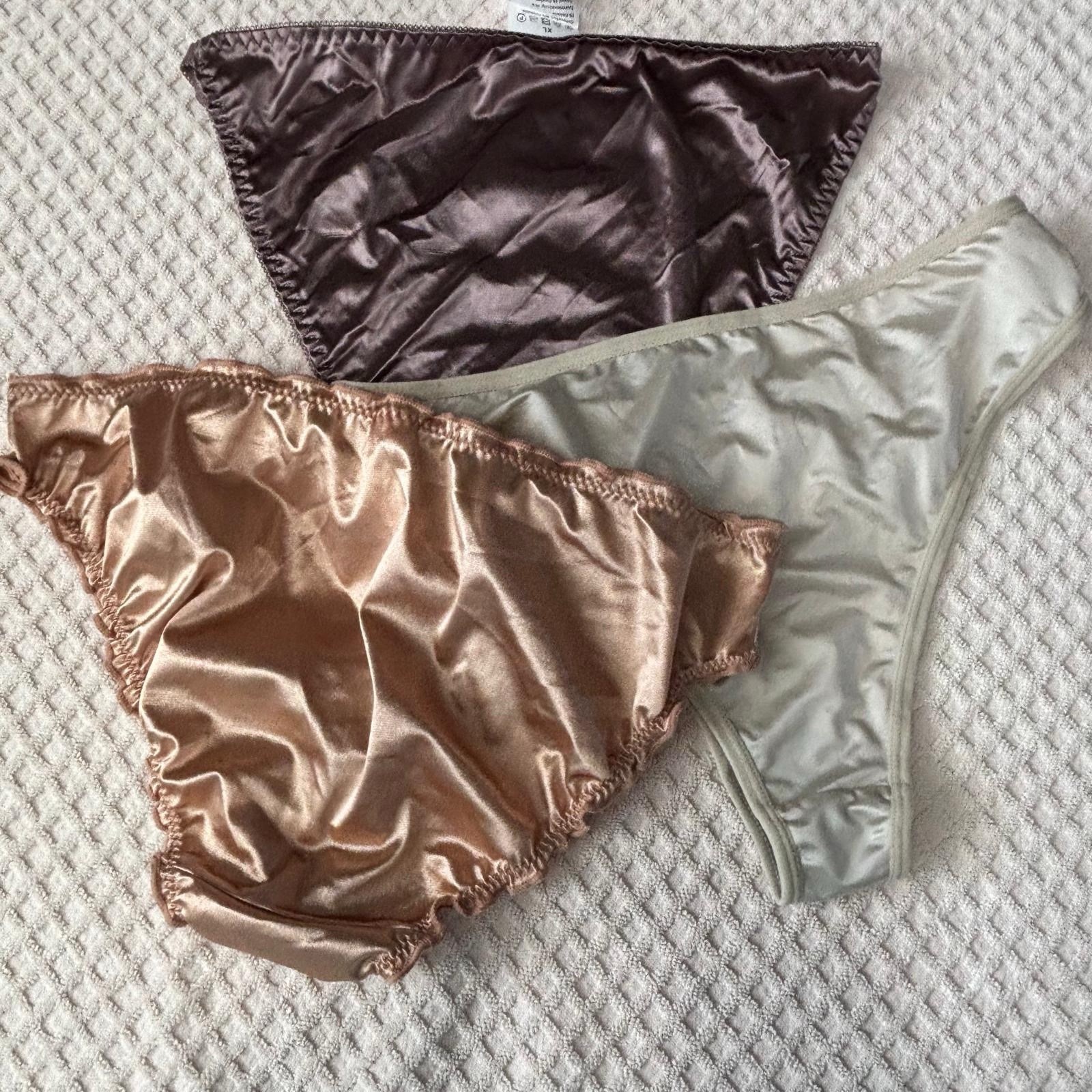 New Vintage Style Panties 3 Pack Bundle. All Are Silky, Extremely Shiny.