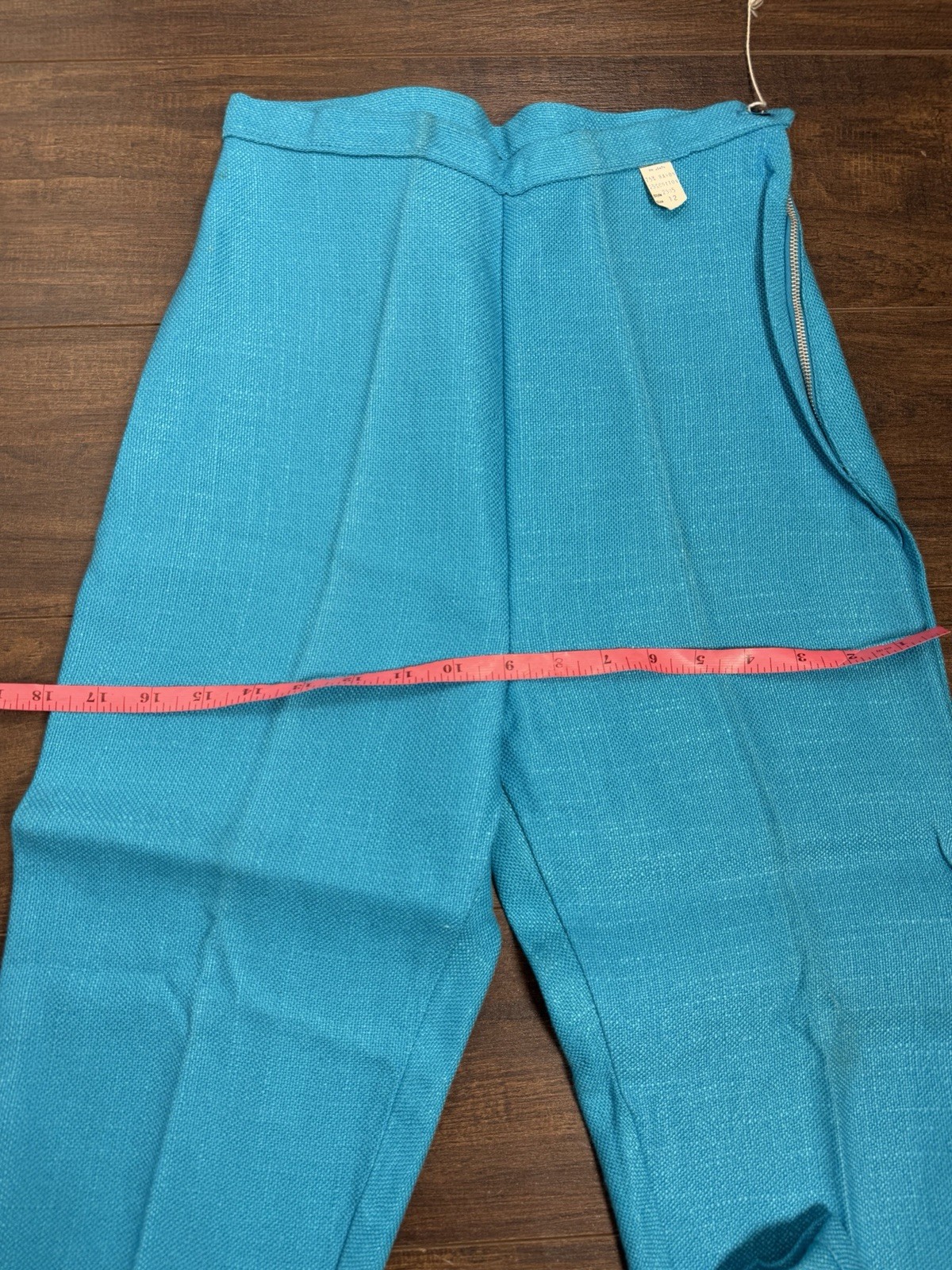 1950s 1960s Turquoise Knit Cigarette Pants Vintage Pinup Retro Extra Small NWT