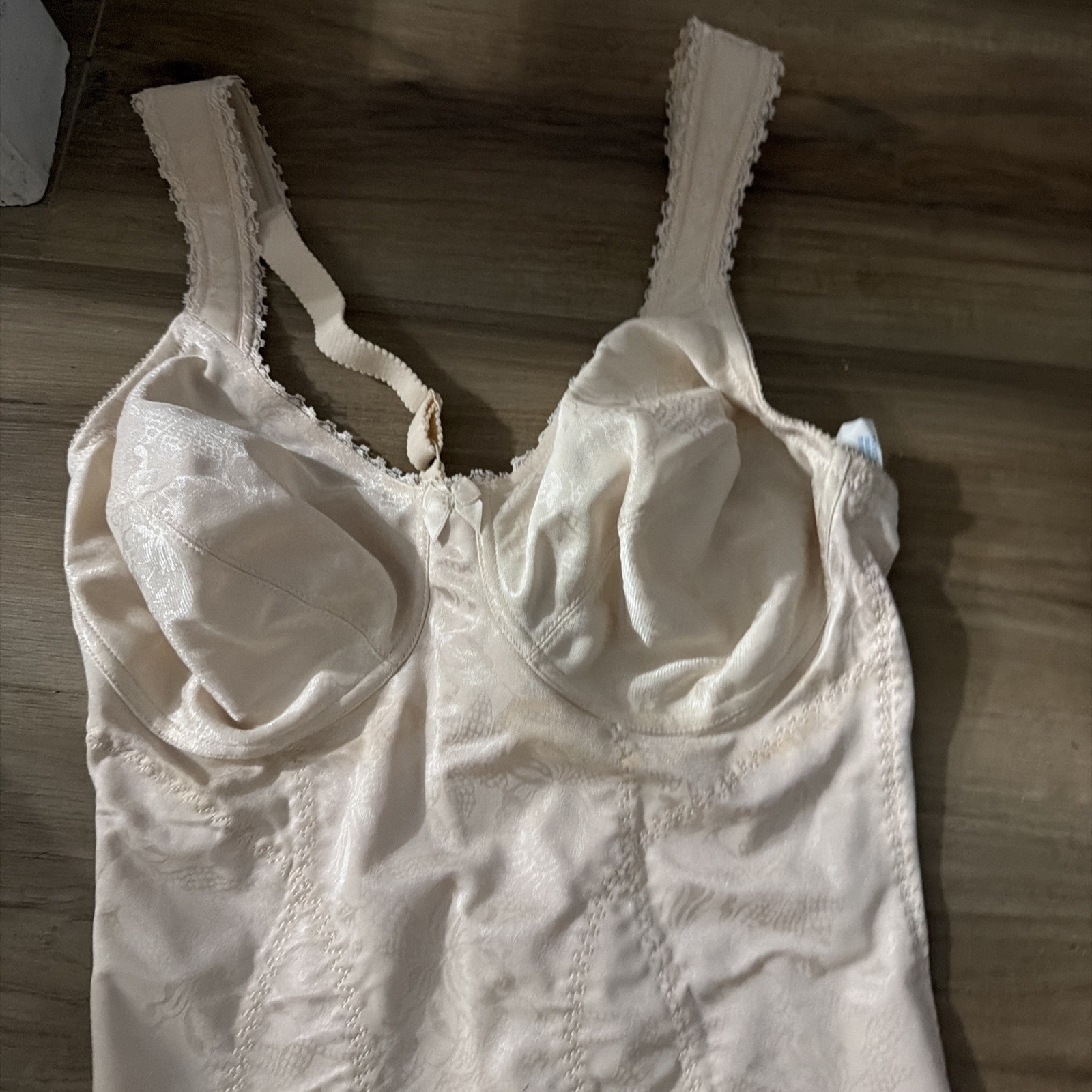 Flexees Shaping Bodysuit 36D Nylon & Lycra Ivory Old Stock Girdle 6866