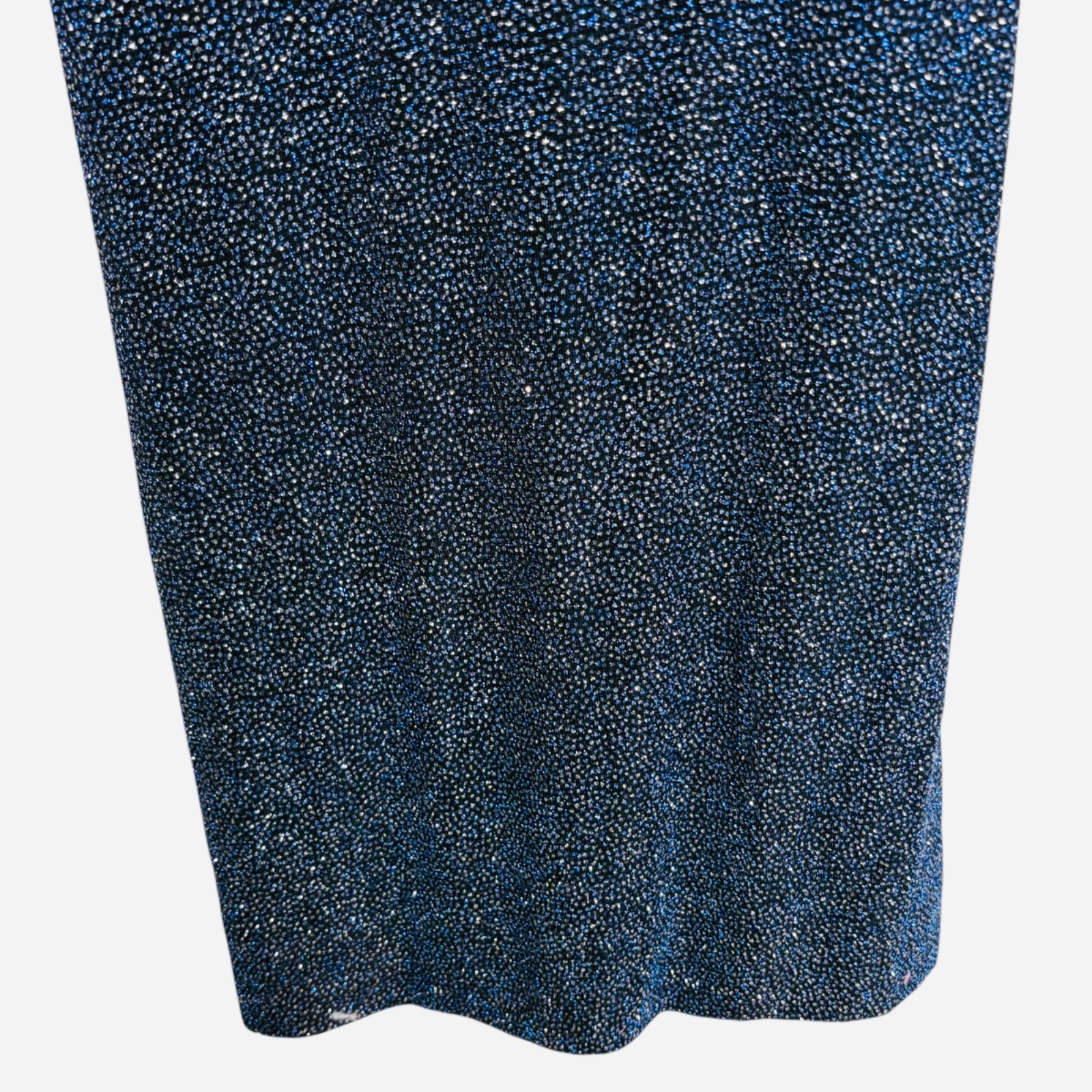 Vintage 90s Evening Dress Jodi Kristopher Navy Glitter Sparkle Maxi Slip XS / S