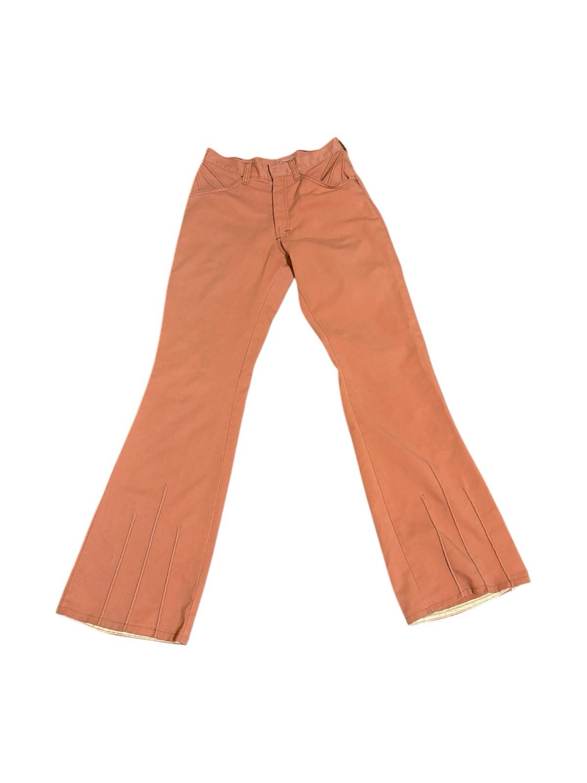 1970s orange/salmon Sears bell bottoms