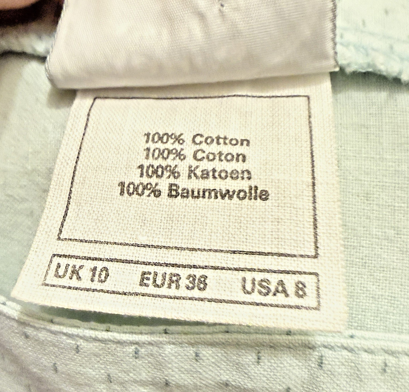 Vintage 1980s Laura Ashley Sz 8 Dress 100% Cotton Powder Blue Pockets