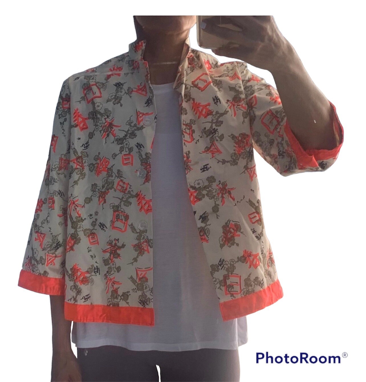 Vintage Cheongsam 3/4 Jacket 60’s Mid century Mod Oriental Cropped Kimono Jacket