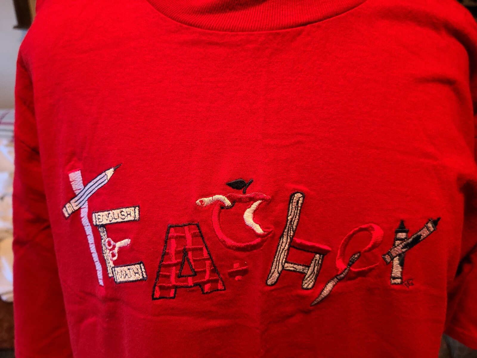 Teacher School Quirky Fun Back To School Tshirt Size XL Vtg Cotton