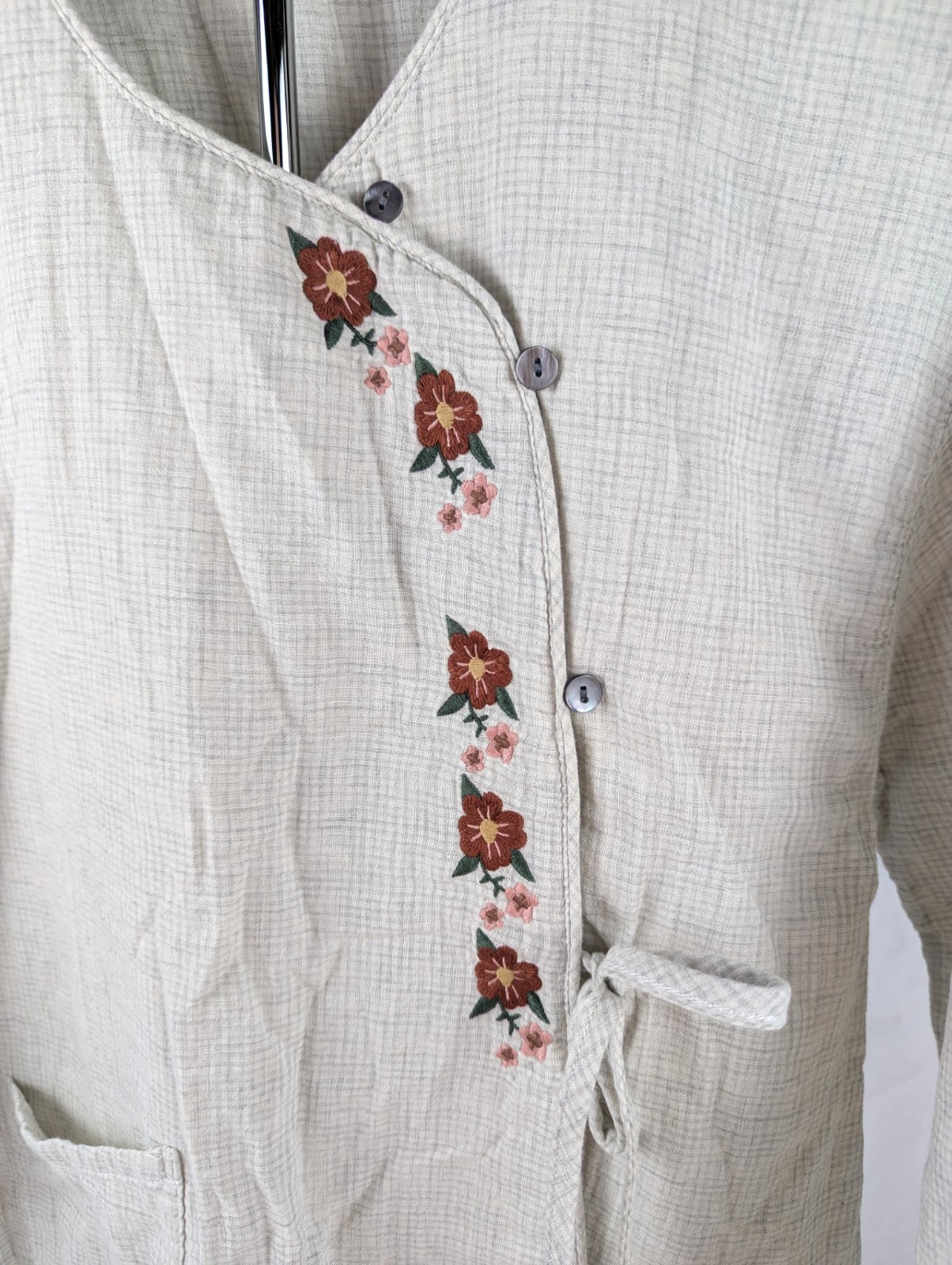 Vintage Asian Cotton Gauze Pajama Set marked Medium But More Like Sm Or X-Sm