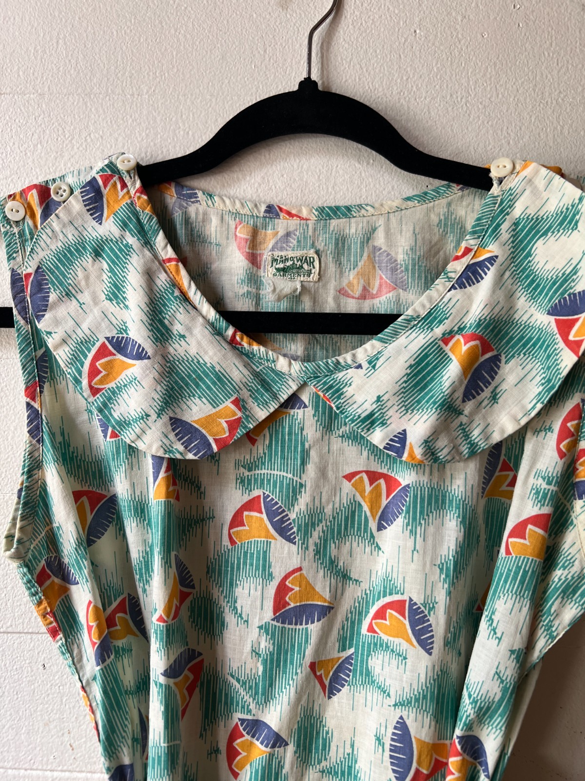 Vintage 1930s Man O&rsquo;war PLAYSUIT Romper Jumpsuit Novelty – 38x38x30 – AR FL