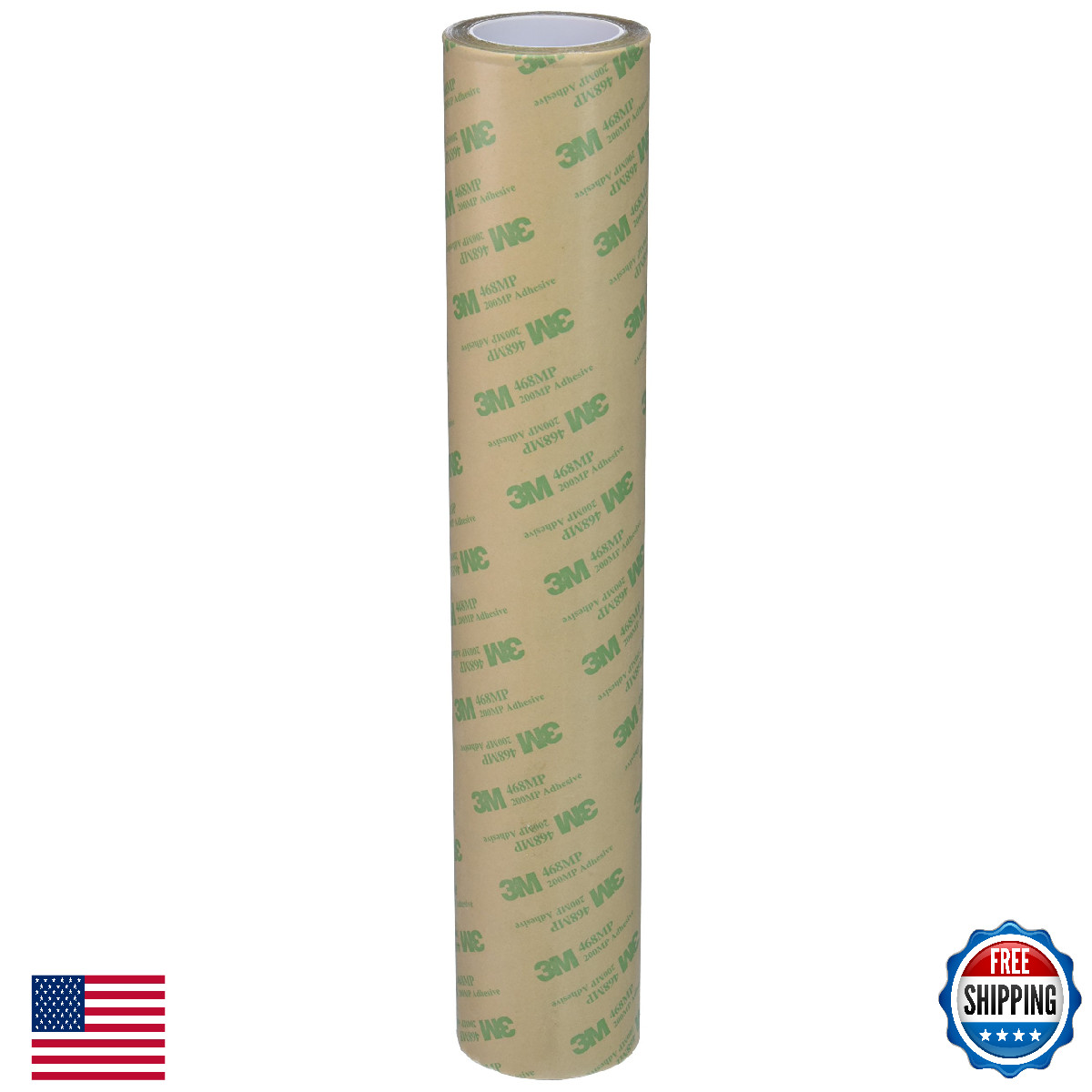 3M 468MP Adhesive Transfer Tape, Clear, 12 in x 5 yds, High Performance