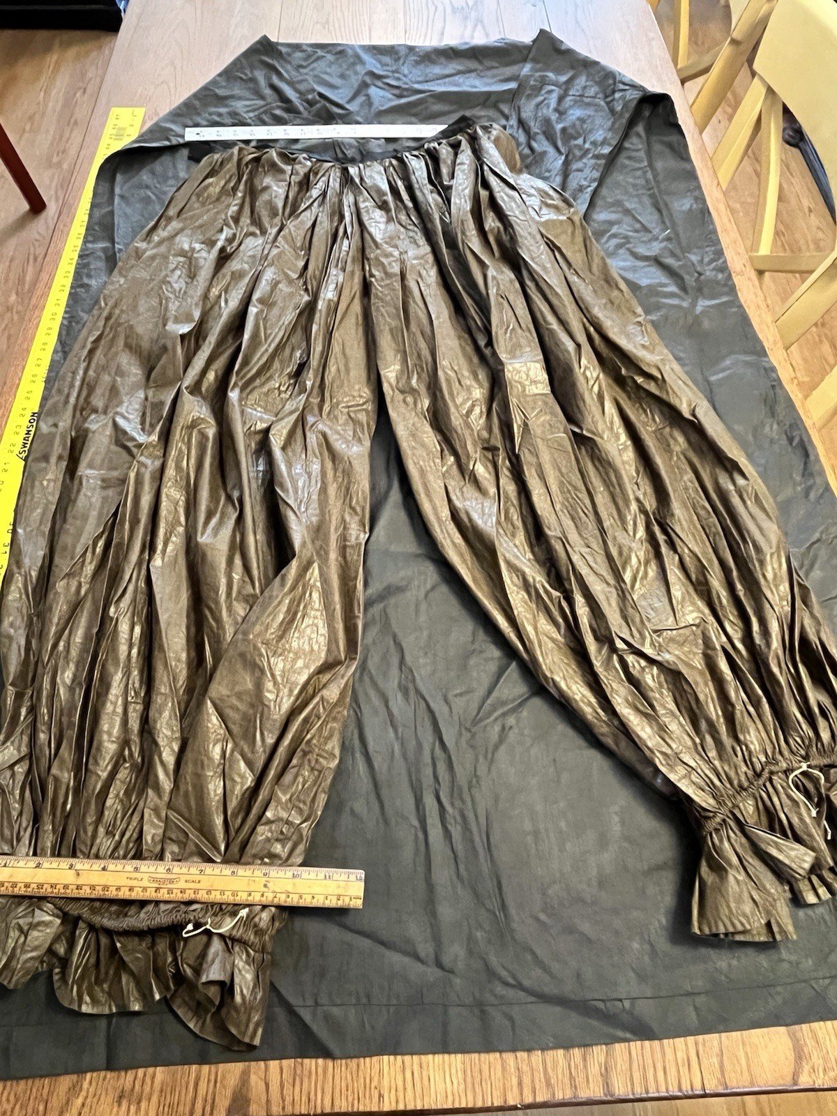 2489🌟Antique RARE 1800s French Harem Pants Boned Top Silk Sash Purple Taupe Dis