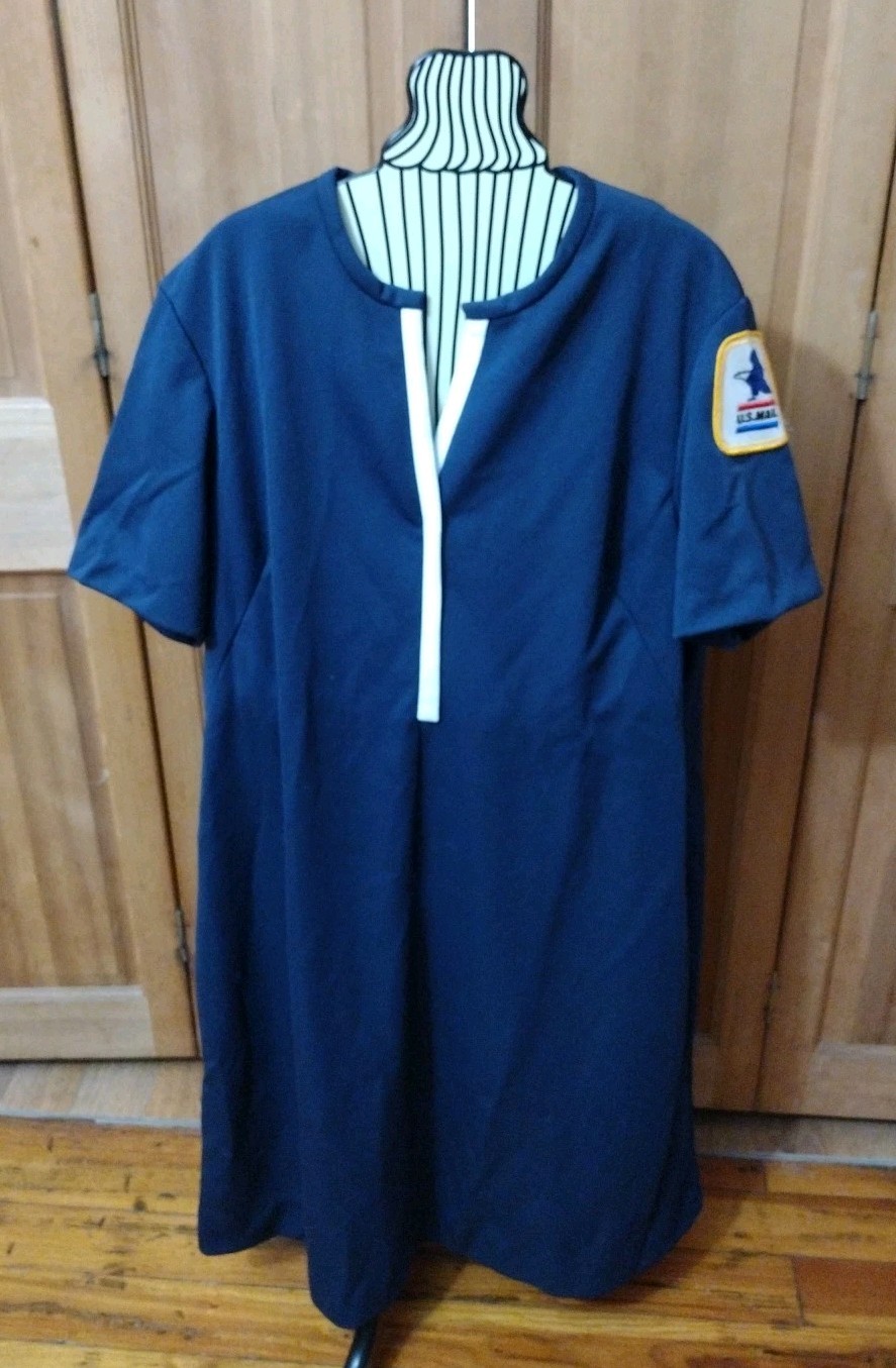 Vintage 1970&rsquo;s US Mail, United States Postal Service Mod Dress Size 18.