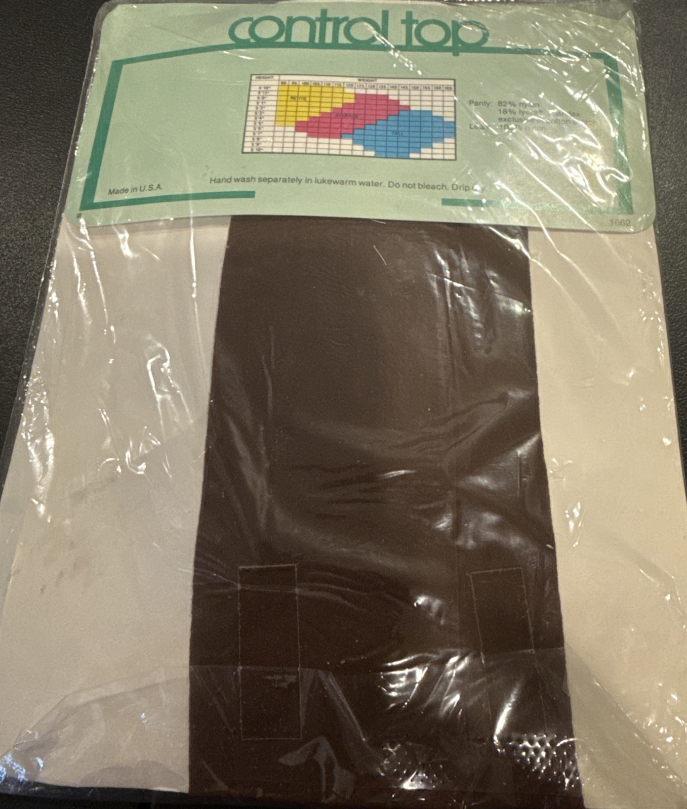 Marathon Suntan Average Pantyhose Hoisery Vintage USA Control Top NEW