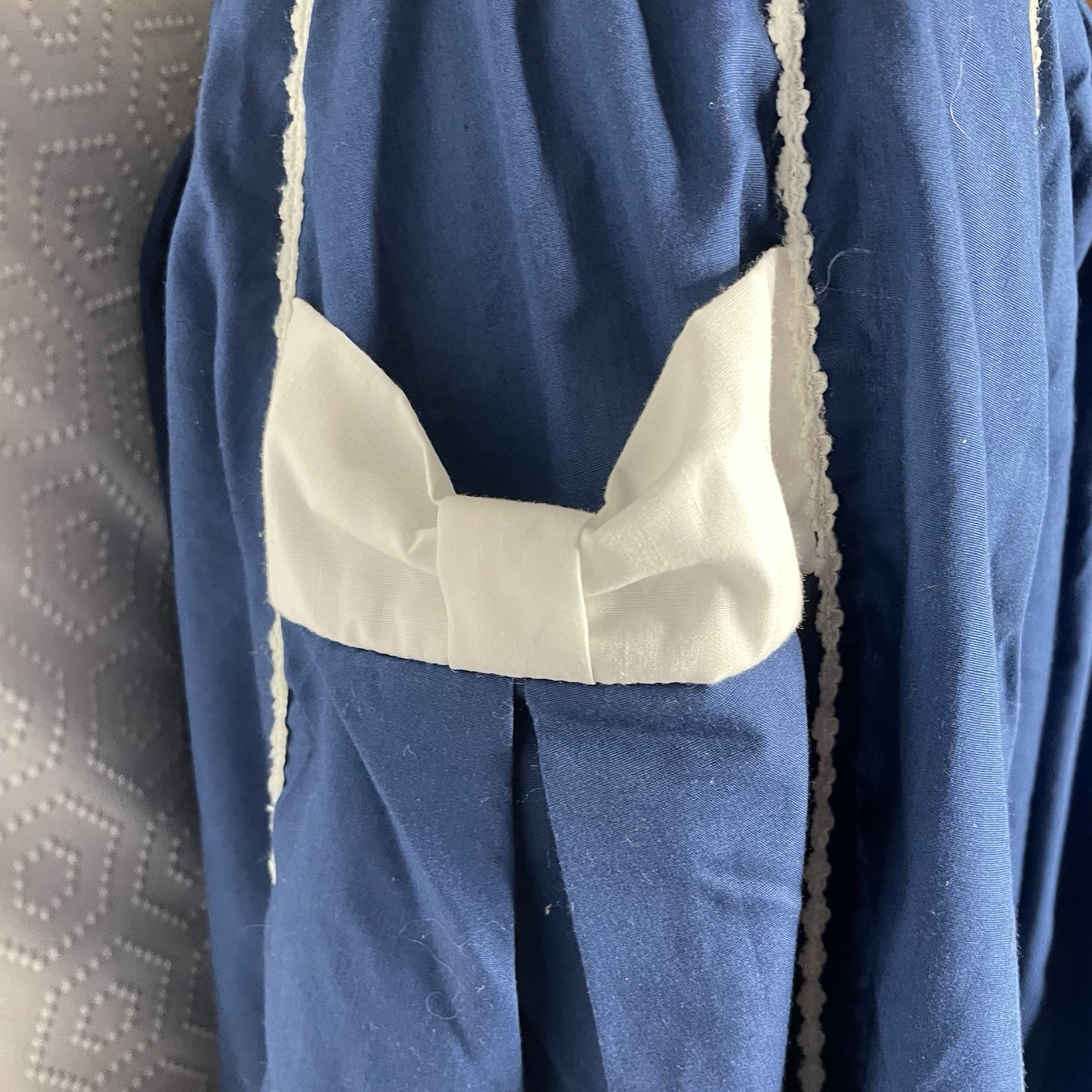 Vtg Partners Please Malco Modes Square Dancing Skirt M Blue Pockets Ruffle