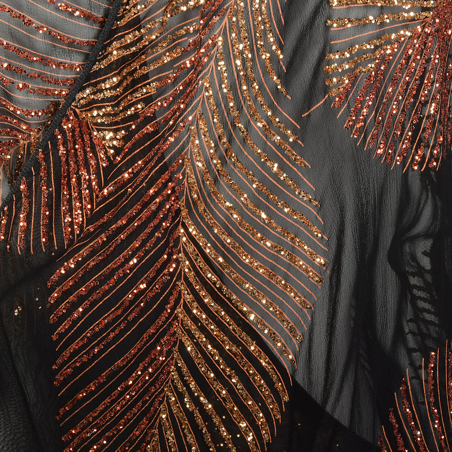 Medium 1980s Two Piece Wrap Dress Black Glitter Sheer VTG 80s