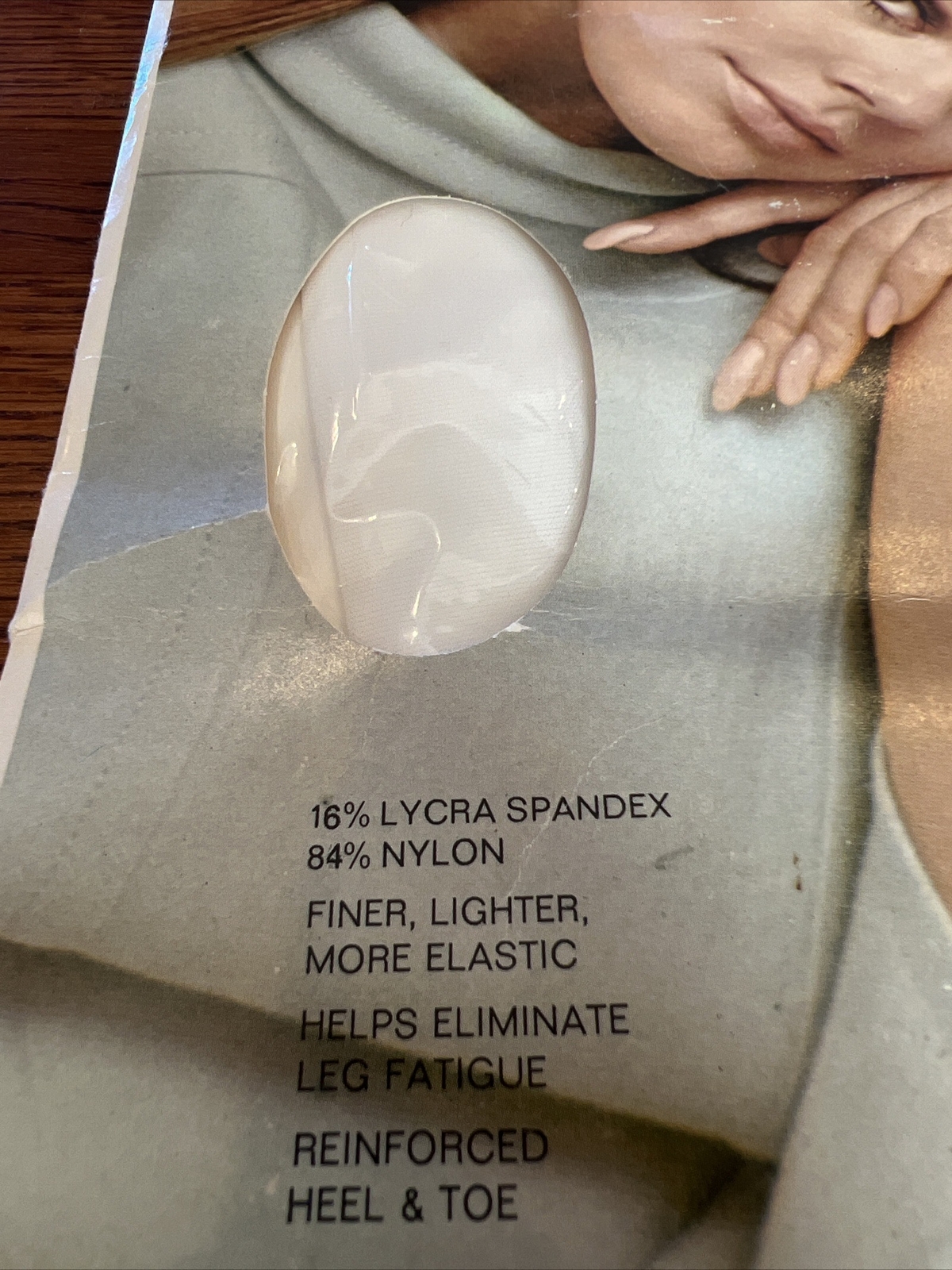 1 Pair Grants Vintage White Seamless Lycra Support Hose Maybe Size 1.