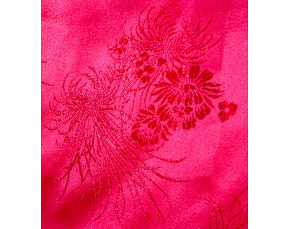 Pink Satin Jacket – Size 6 Asian Raspberry Evening Mandarin Collar Down-Filled