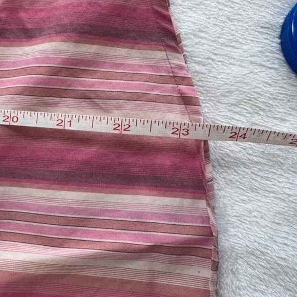 Banana Republic pink striped button up long sleeve office siren y2k vintage