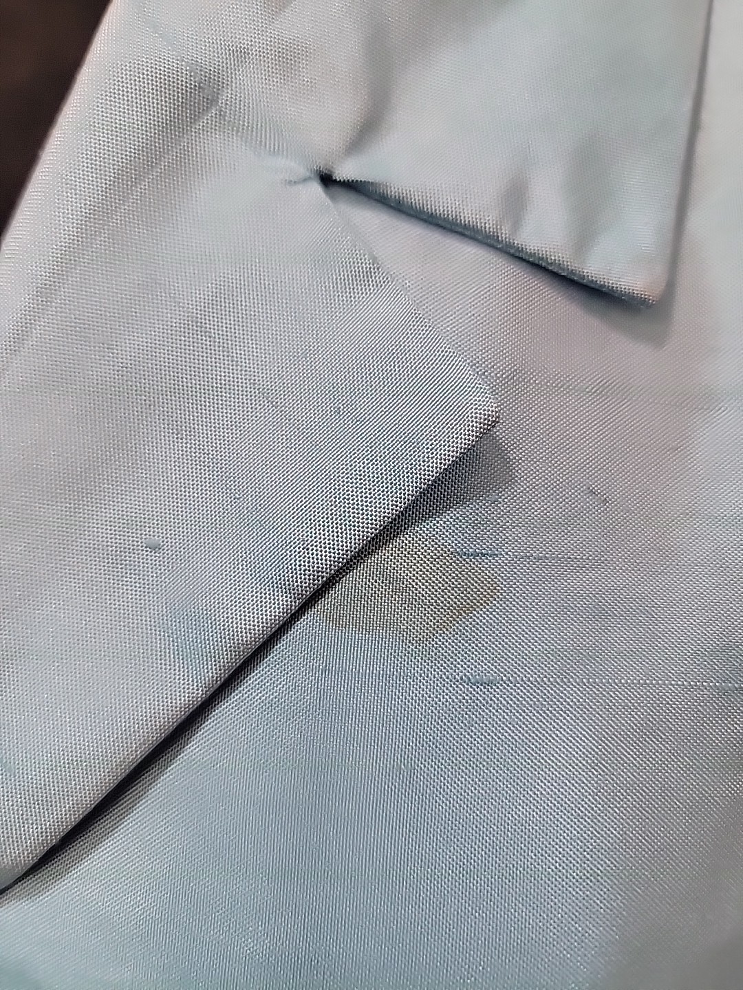 Rare VTG 50s Marie Leavell Aqua Blue Silk Shirt Dress Mid Century Boutique/Pleat