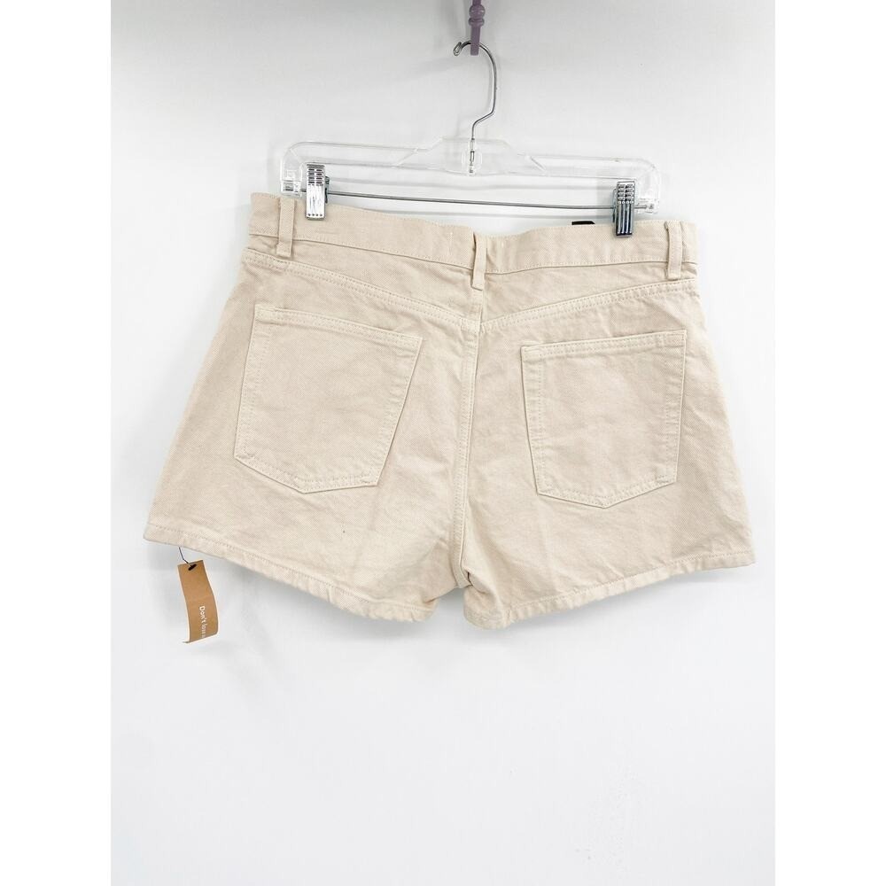 Reformation Charlie Exposed Button Fly Beige Jeans Shorts Size 31 NWT