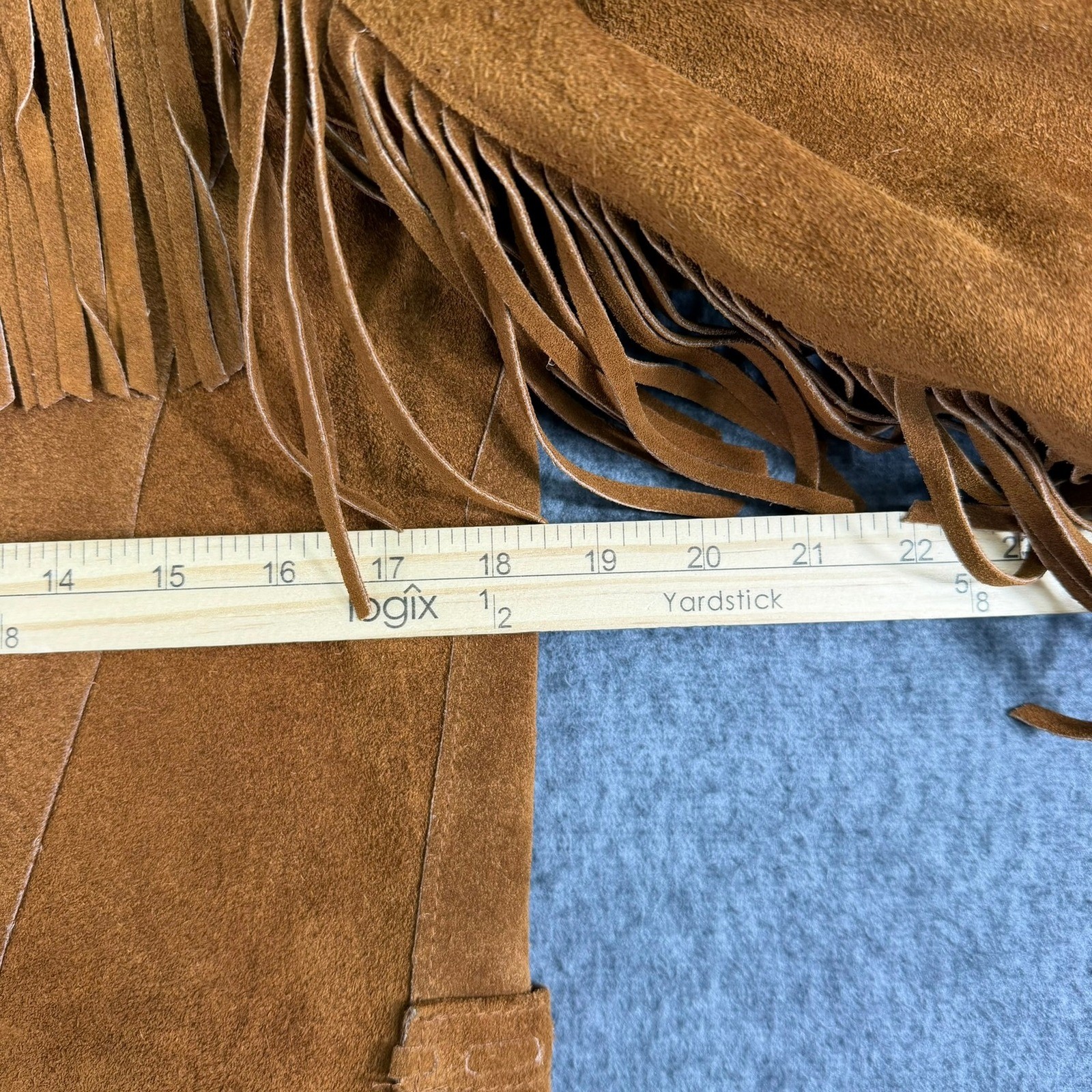 Ms Pioneer Leather Jacket Womens 10 Brown Suede Fringe Western Albuquerque Vtg
