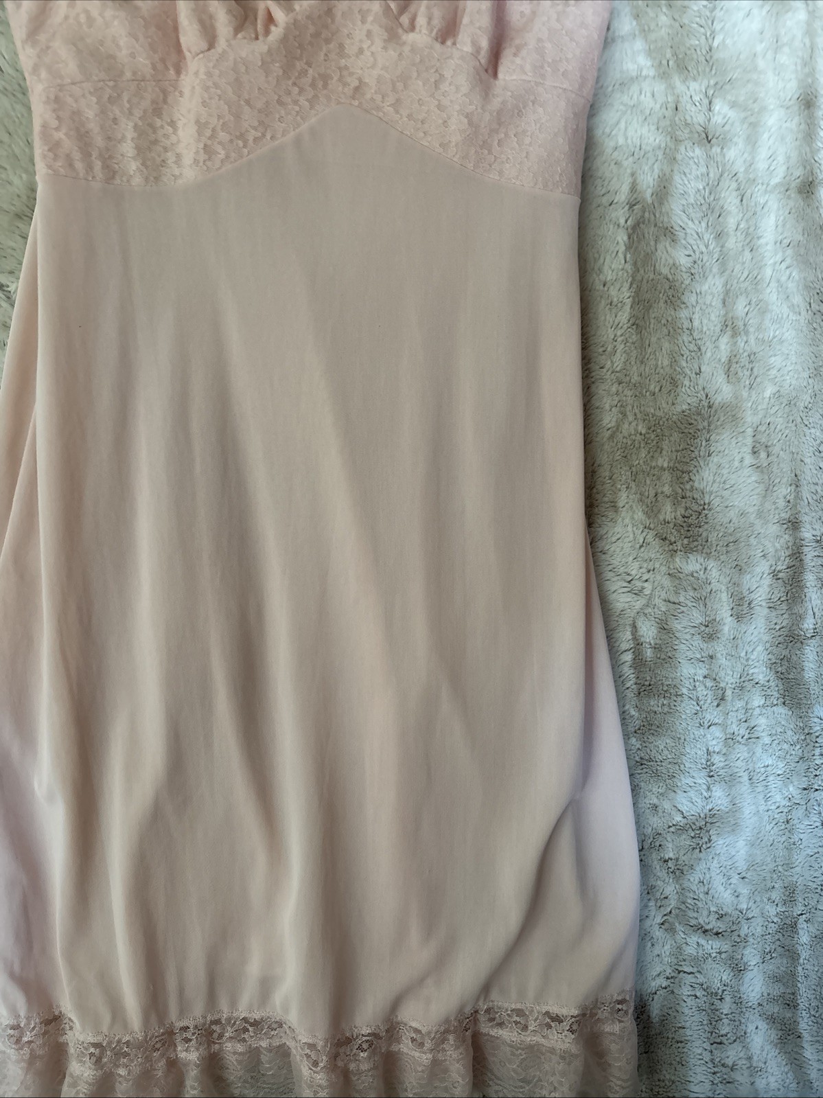 Sears Vintage Charmode Full Slip In Pink Size 36 Lace Ruffles Romance