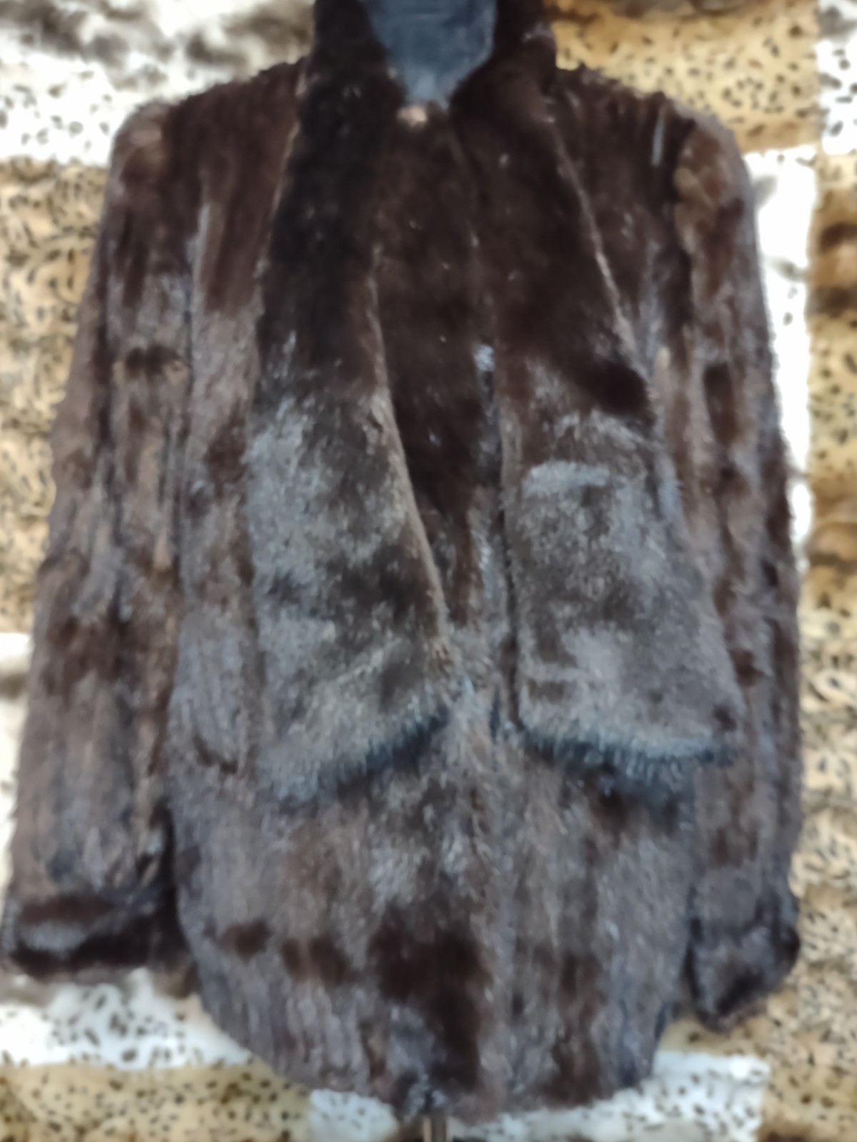 MCM Mink Jacket Custom Made 38&Prime; Chest Alaska Velvet Pockets Scarf 23&Prime; Length