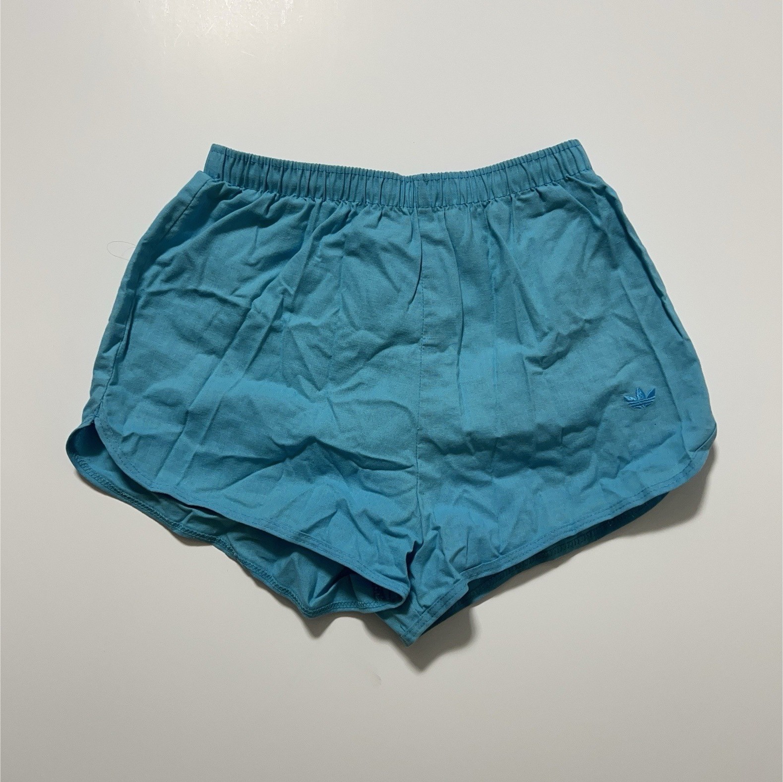 adidas Vintage Women&rsquo;s Blue 100% Cotton Shorts Size S Sportswear Beach USA