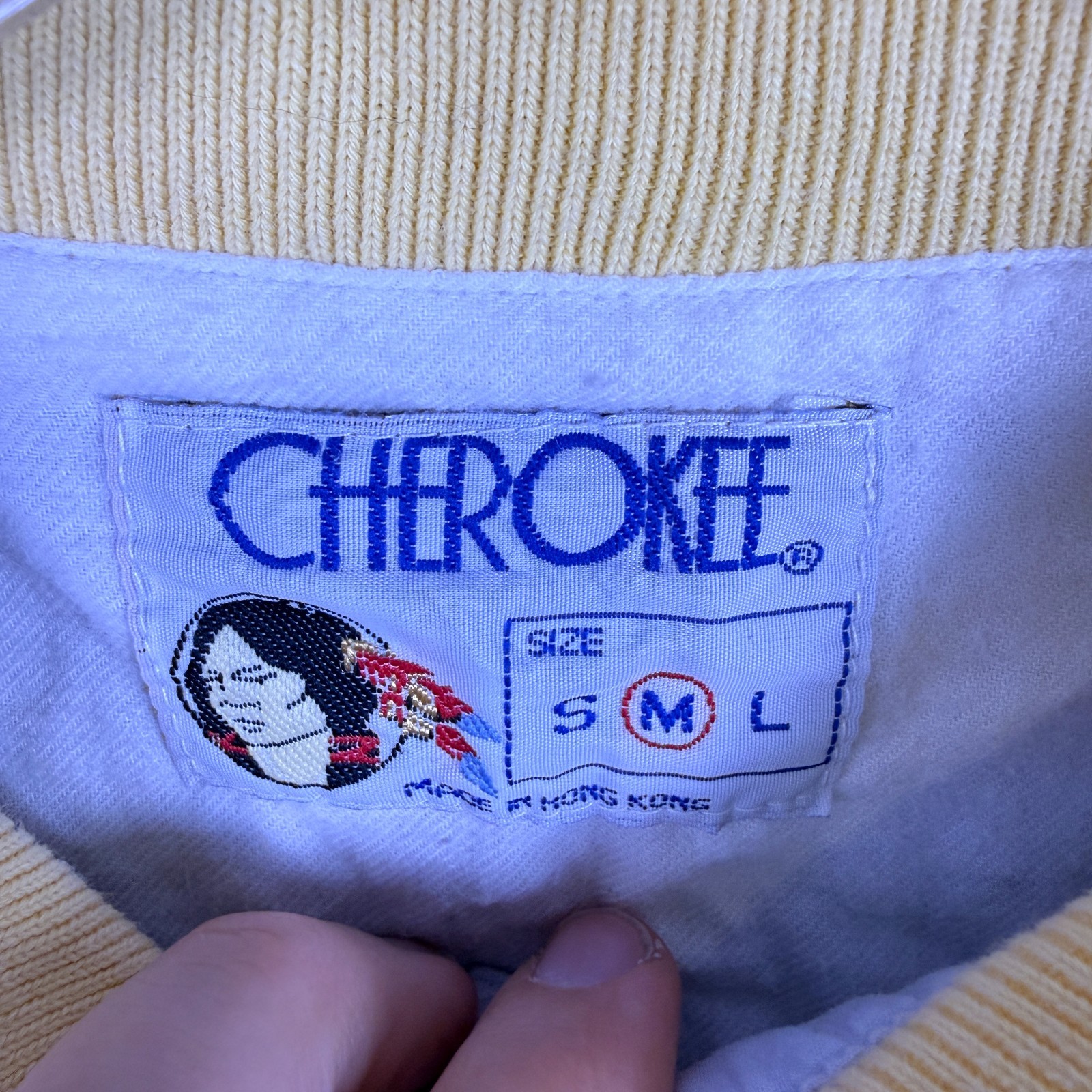 VINTAGE 80s Cherokee Womens Pullover M Colorblock RARE Boho Sweatshirt