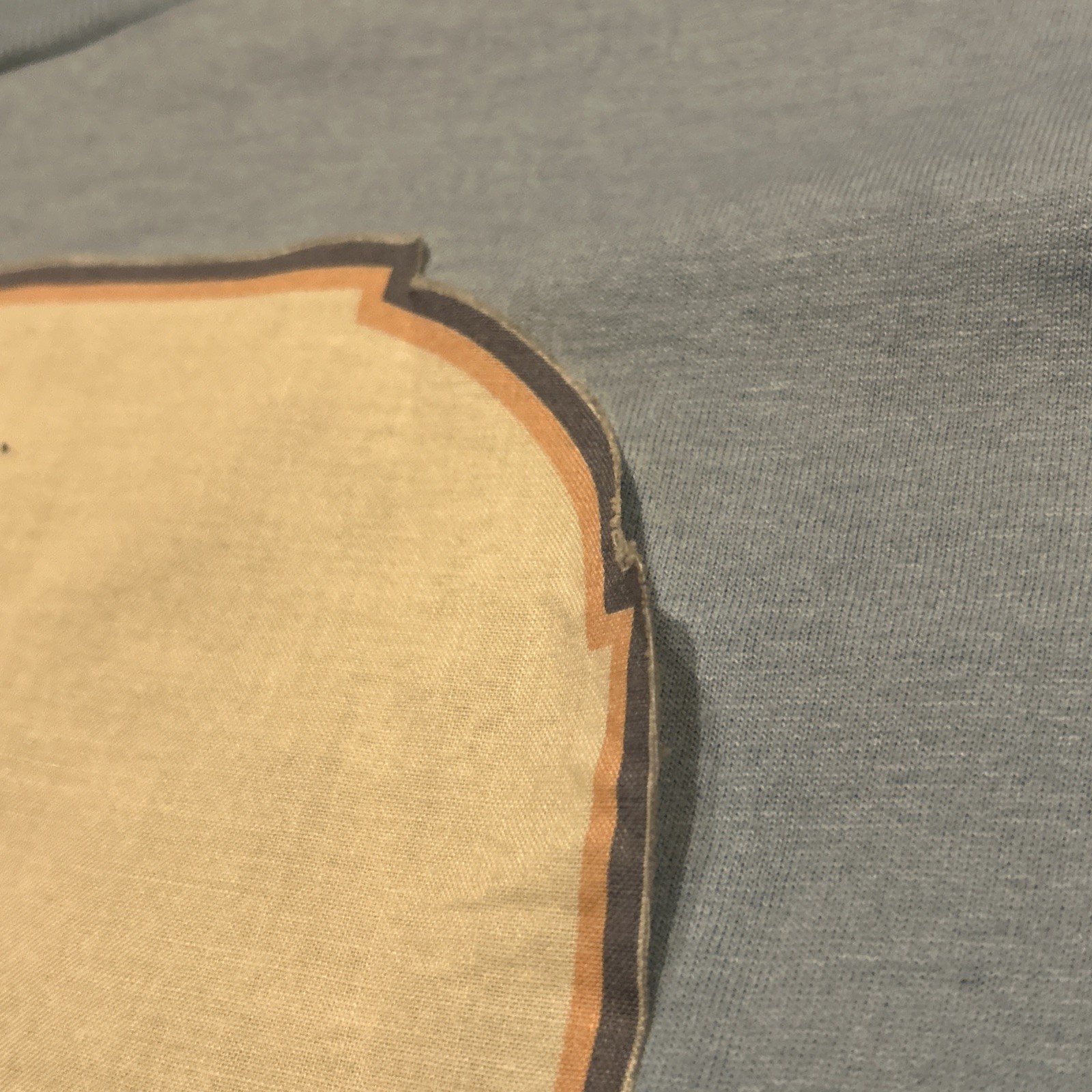 Vintage Womens L T Shirt Blue Iron On Cotton Blend Granny core A23