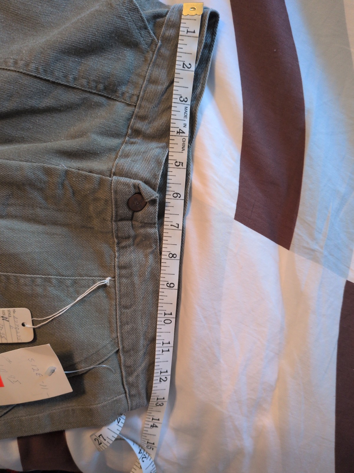 Vintage Deadstock NWT Fun Stuff Olive Denim Bell Bottoms Women&rsquo;s Size 11, 1970s