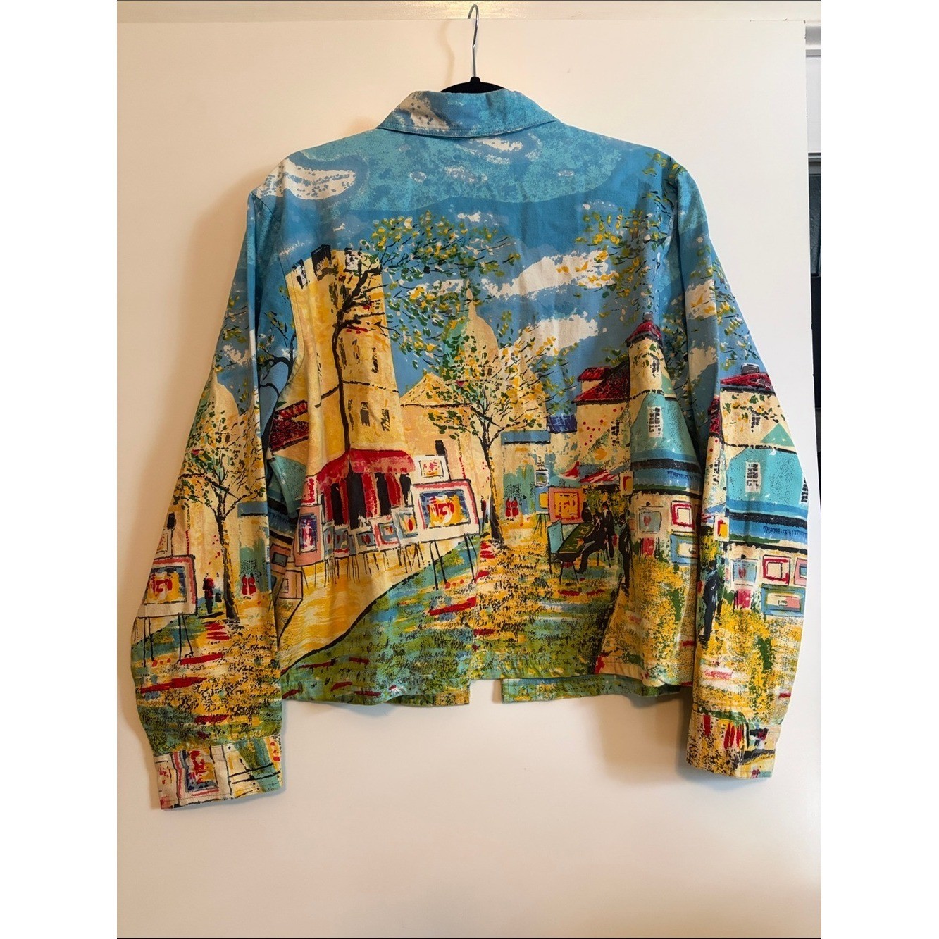 Take Two Clothing Co. Jacket Womens extra large XL Cityscape Art Vintage