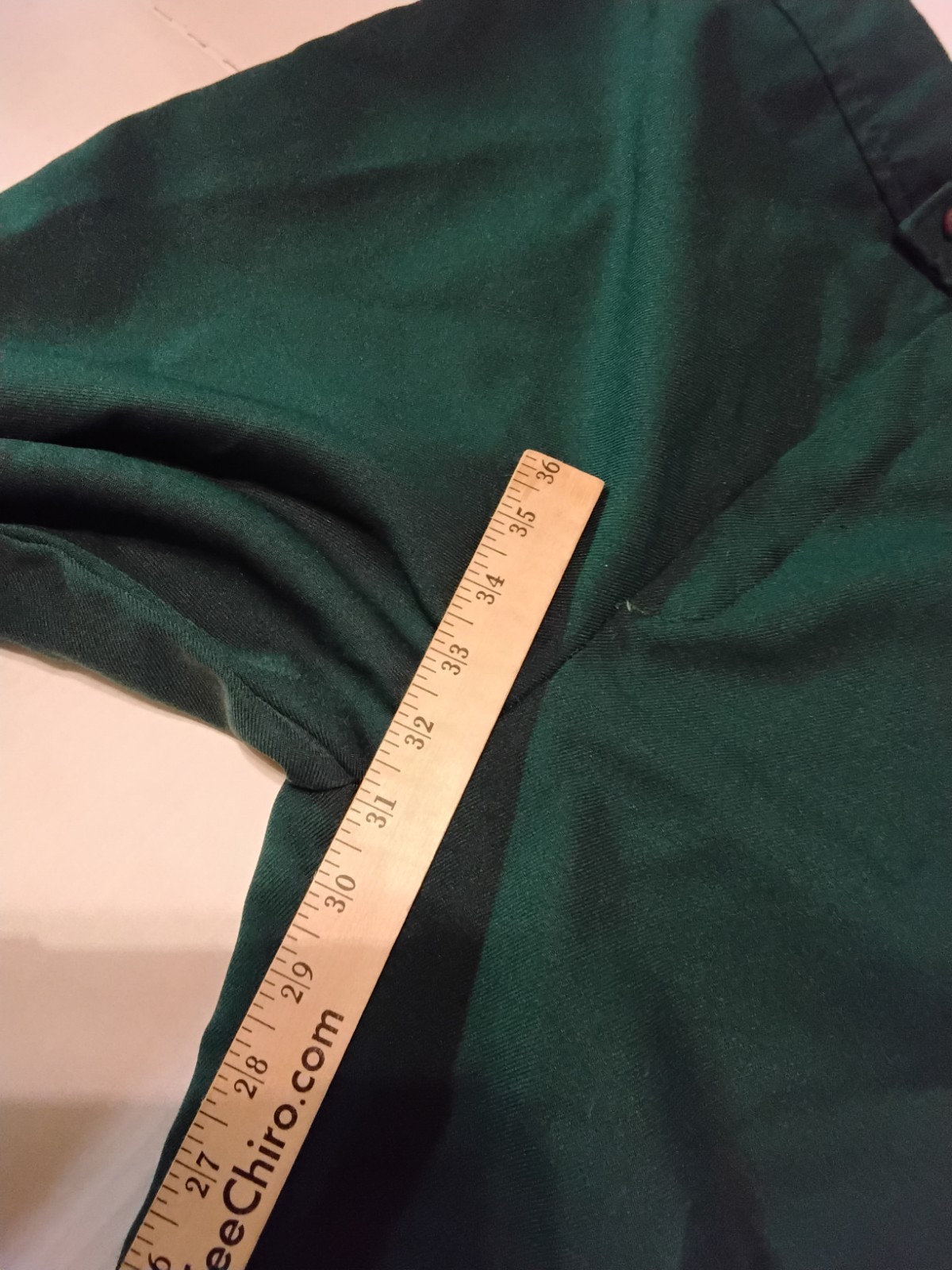 VTG 70s Polyester Green Bell Bottom Pants Women&rsquo;s 12 (31&Prime;x31&Prime;) Disco Hippie