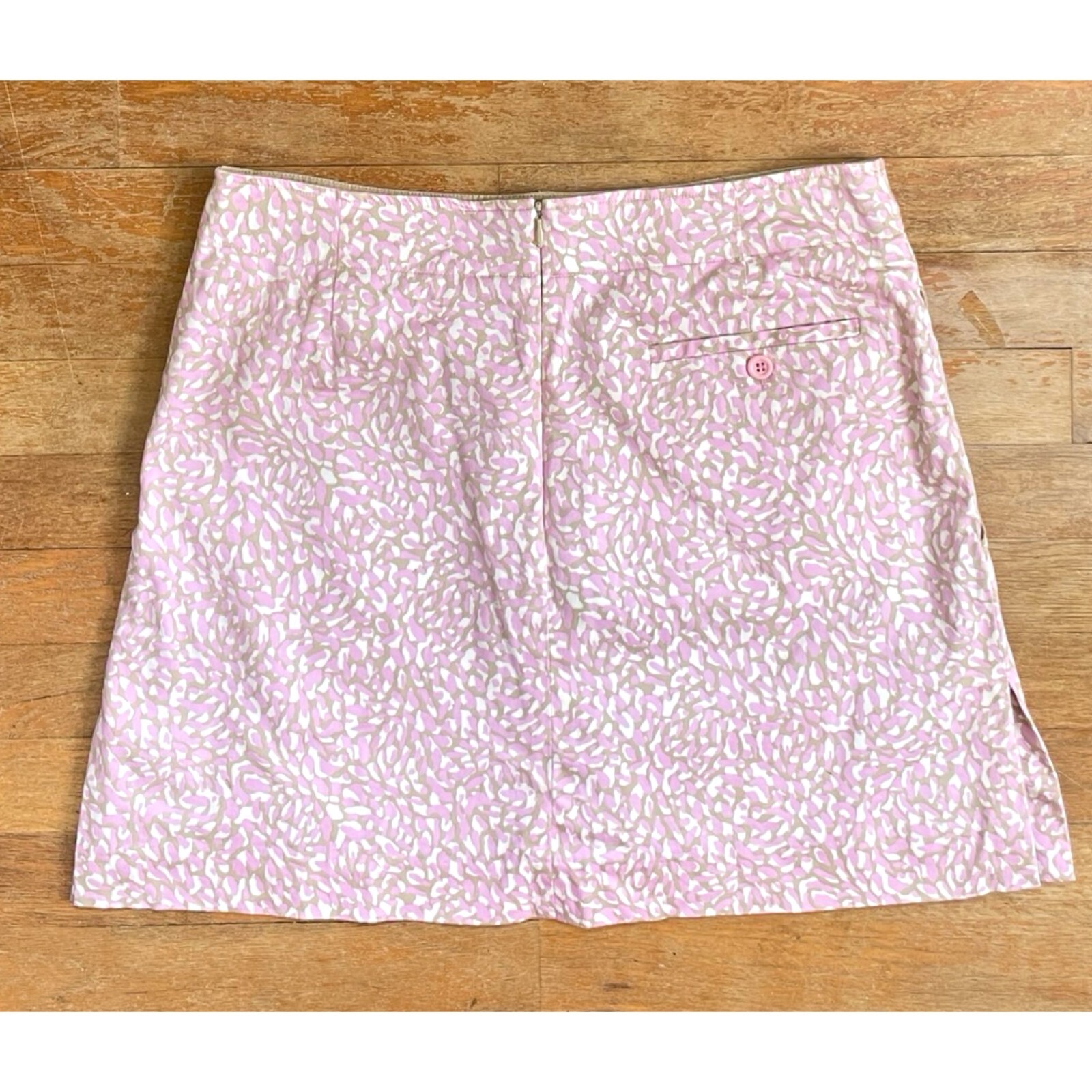 Vintage Abstract Print Skort Size Medium 31&Prime; Waist 1990s Cotton Shorts/Skirt