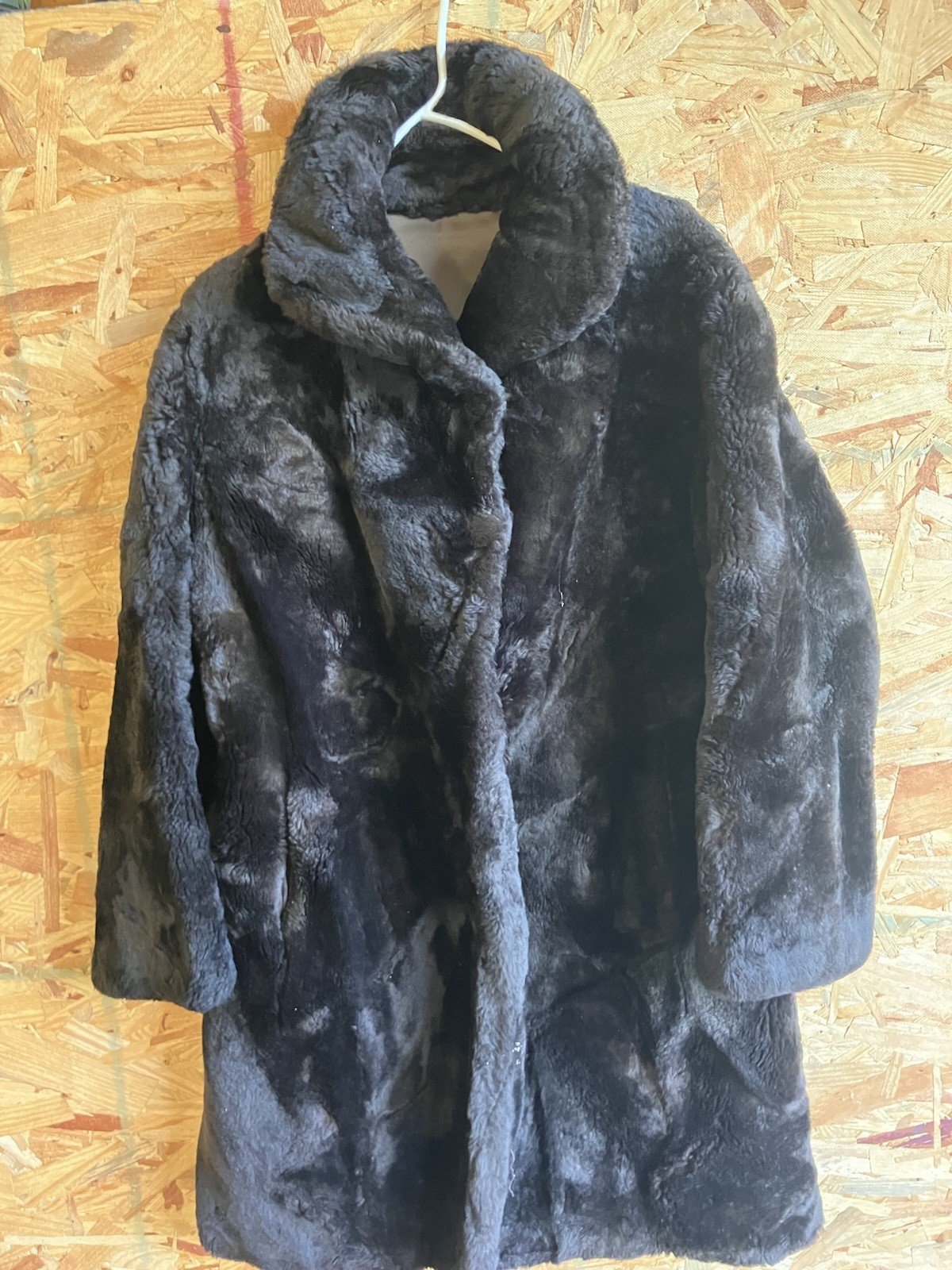 vintage womans fur coat 1970s needs some work no tag old clothing