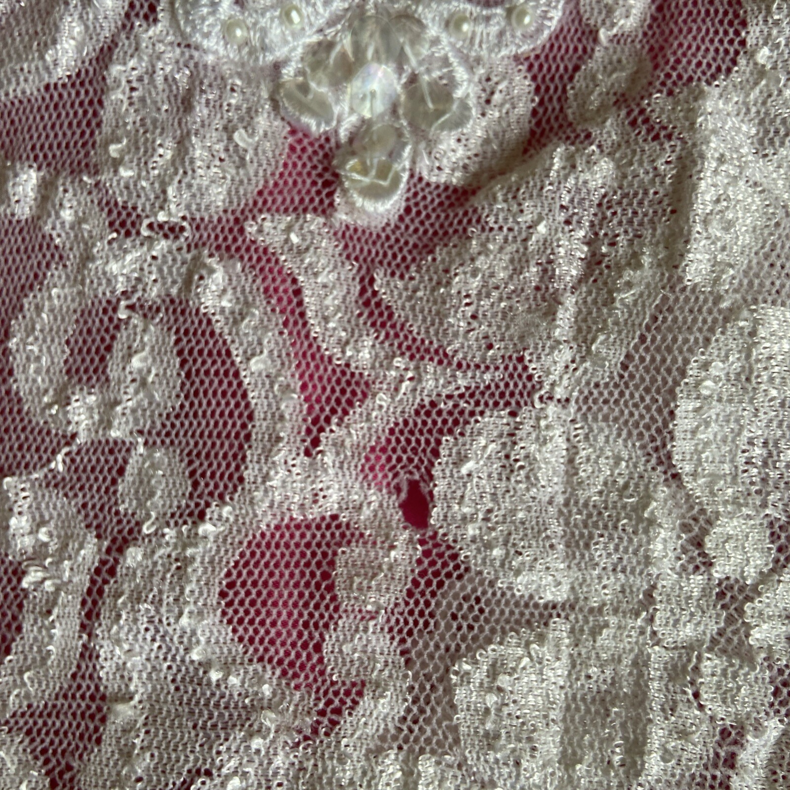 Vintage Intimate Attitudes Sz. 2X Polyester Blend Sheer Lace Baby Doll Nightgown