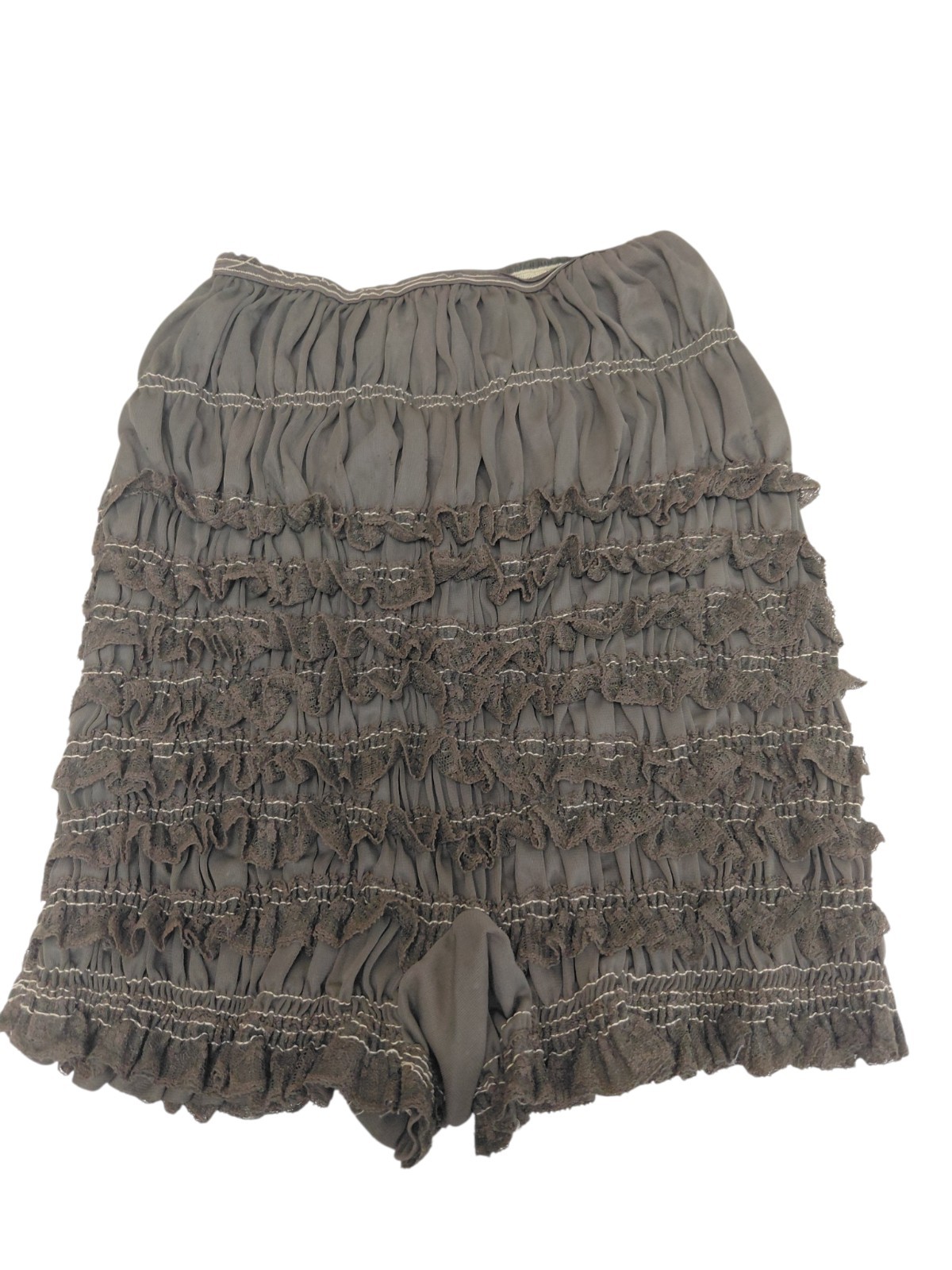 Vintage Olive Green Lingerie Shorts