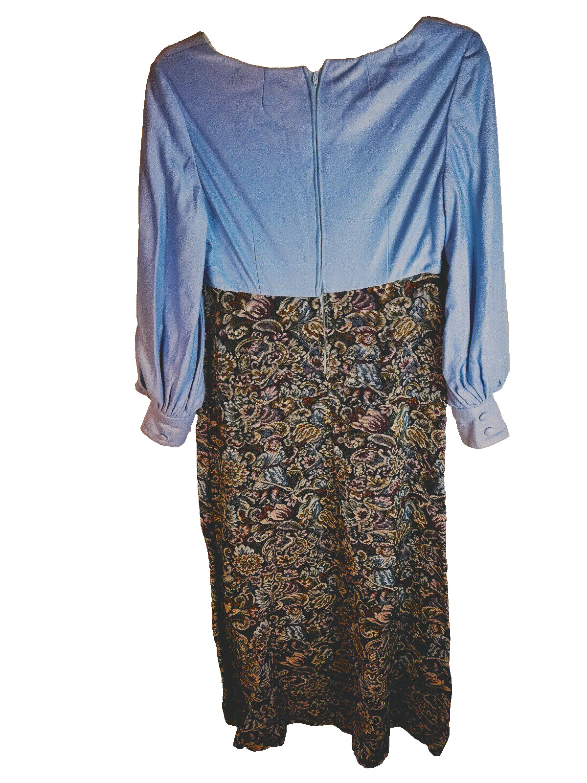 Tapestry Renaissance Dress Vintage Handmade High Waisted Sz 14 Festival Fabric
