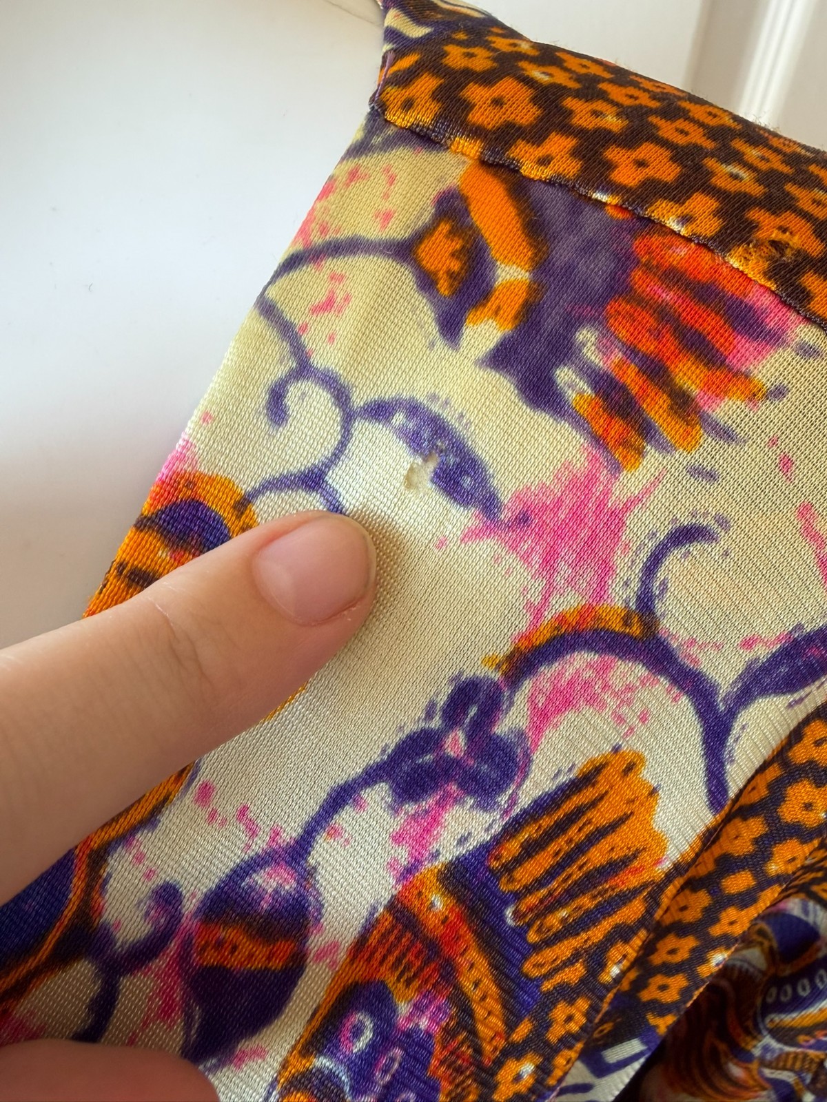 Vintage 70&rsquo;s Colorful Pattern Kaftan Maxi Dress