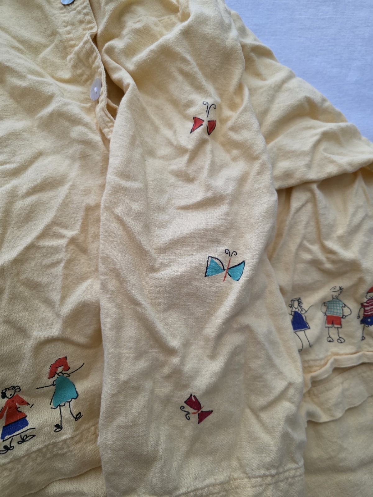 Stonebridge Vtg Linen Rayon Set Top Plus Sz 2X Pants 1X School Kids Teacher 90s