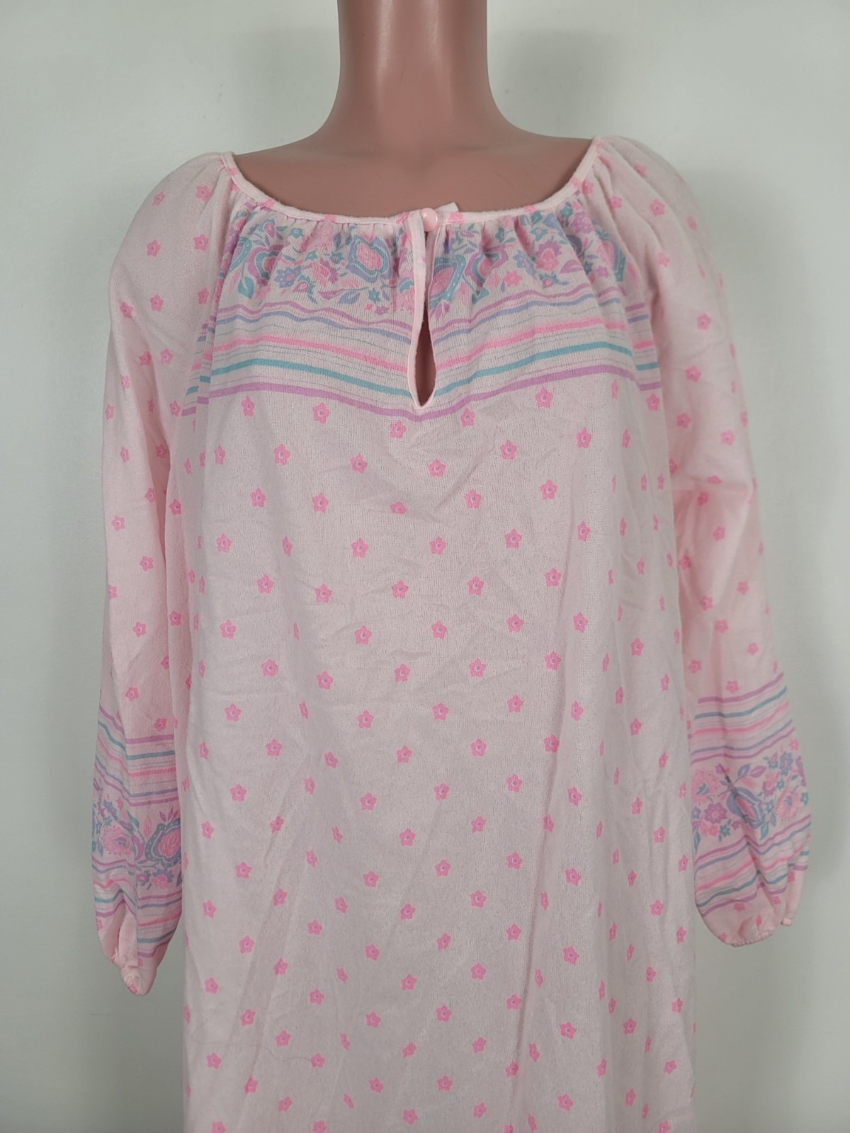 Vintage DANNI Of New York Soft Acetate Long Nightgown Women&rsquo;s 24W NOS Modest