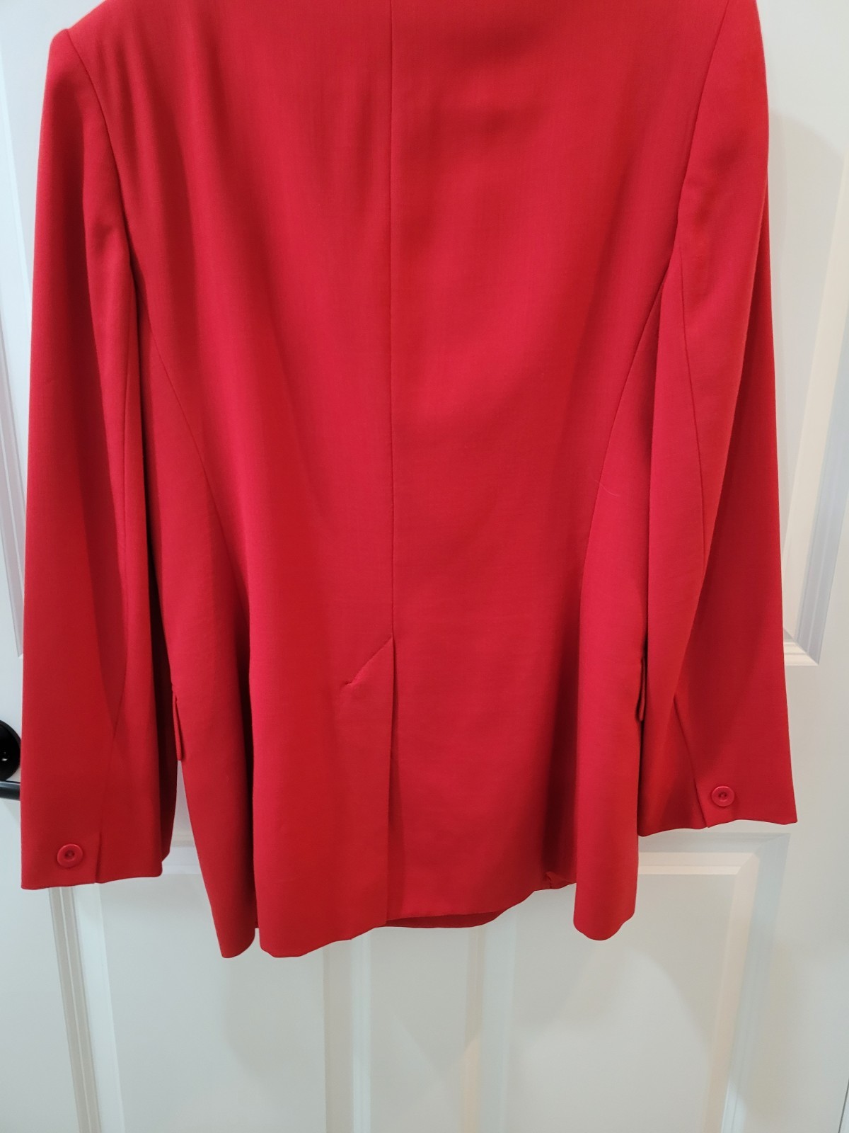 Vintage Jones New York Red 100% Wool Blazer Jacket Sz 10 See Description