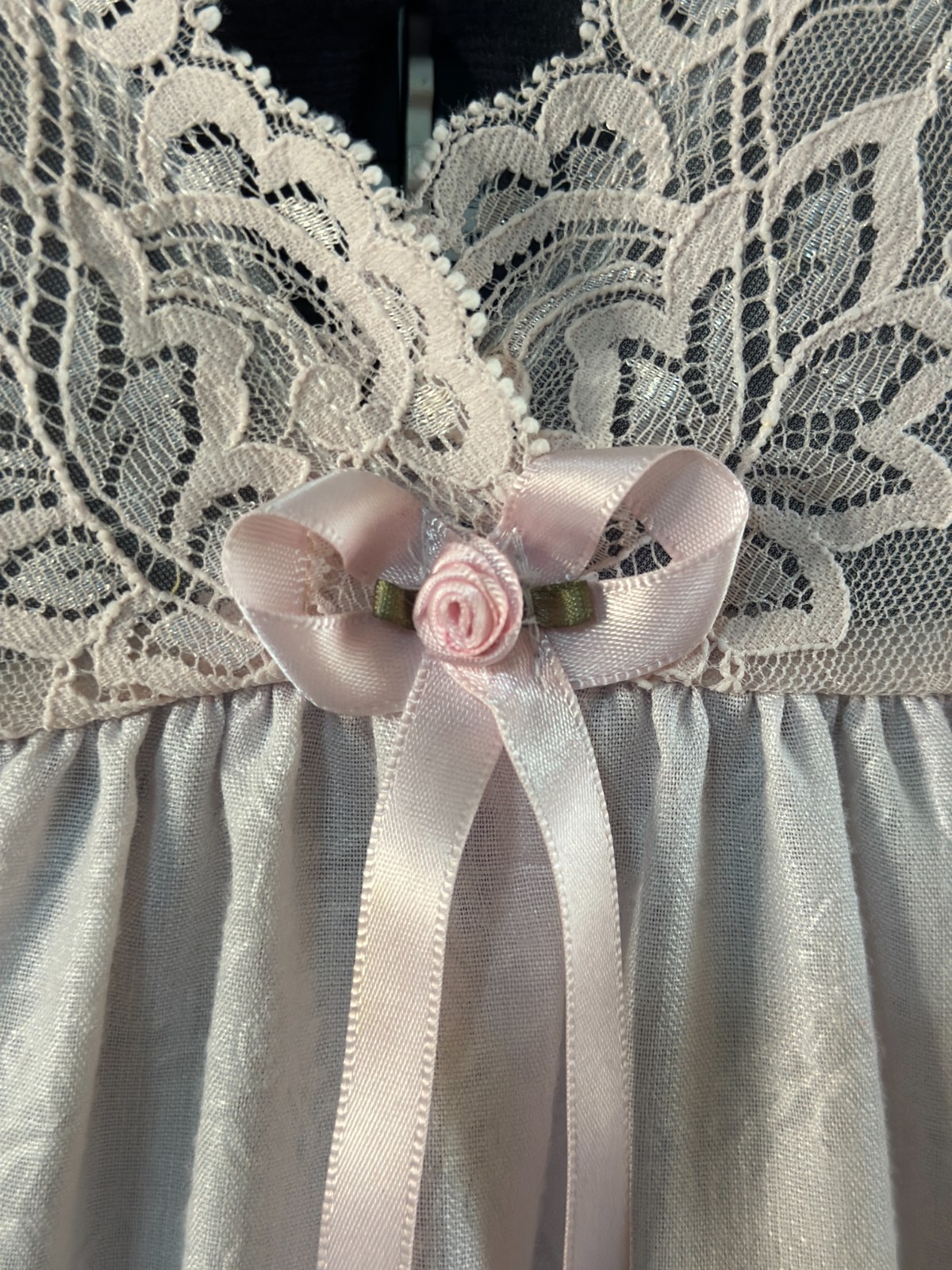 Vtg Gilligan O&rsquo;Malley Nightgown Robe Set Pink Medium Pink, Lace, Zip 2813 2613