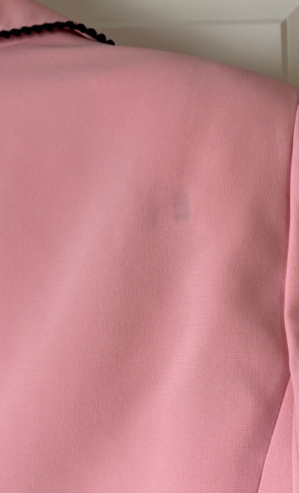Vintage 1980’s Women’s Size 18 Le Suit Pink Blazer With Black Piping READ