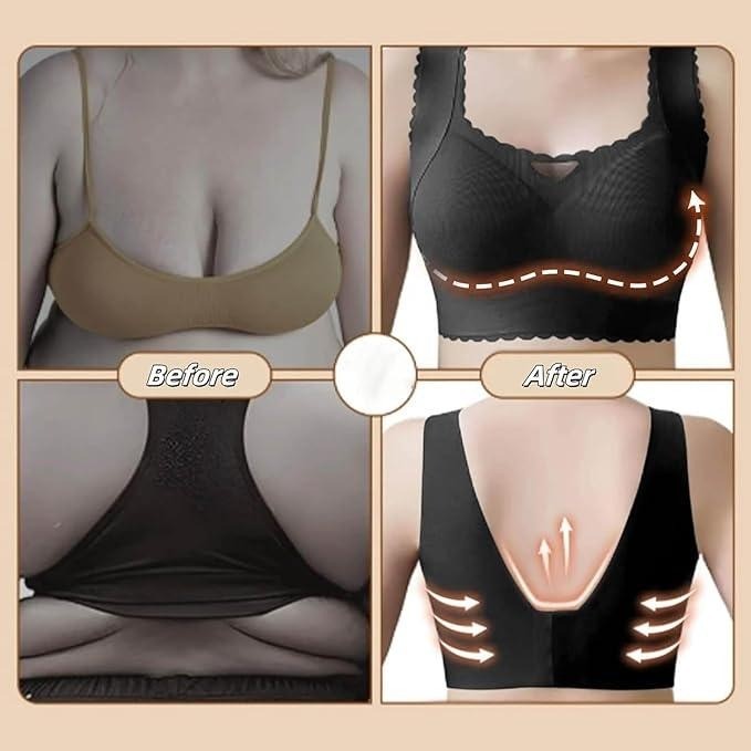 New Verafits LiftCharm Comfortable Wireless Bust Lifting & Shaping Bra Size 3XL