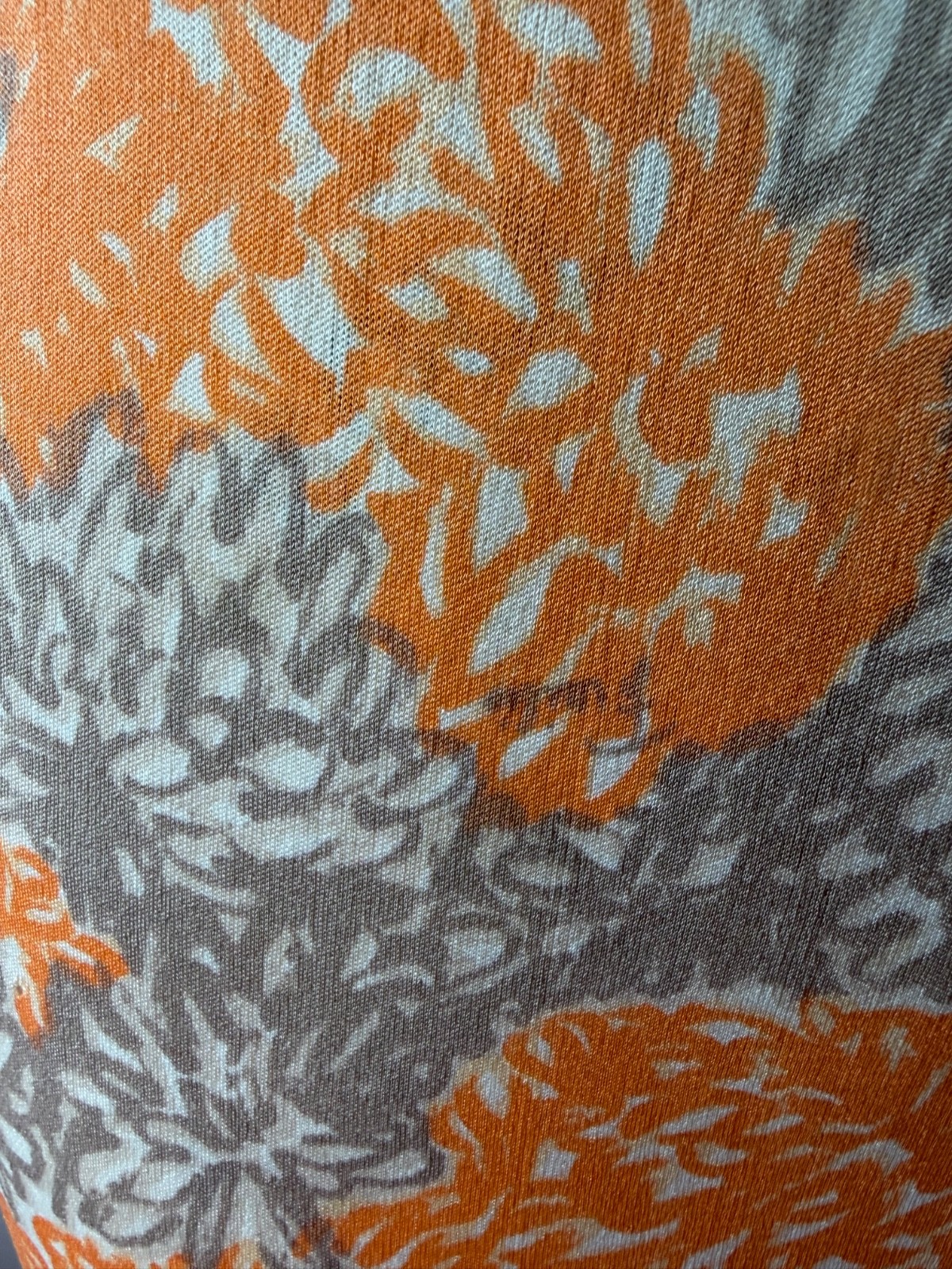 1960&rsquo;s Emilio Pucci for Lord & Taylor silk jersey knit orange and tan floral