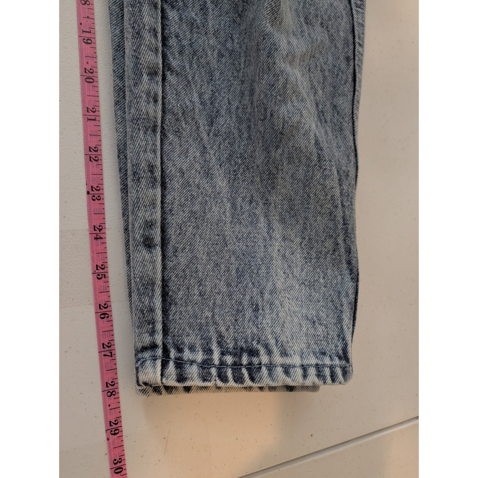 Poco Loco Vintage 80s Acid Wash High Rise Tapered Jeans Womens XS 23 24 Waist
