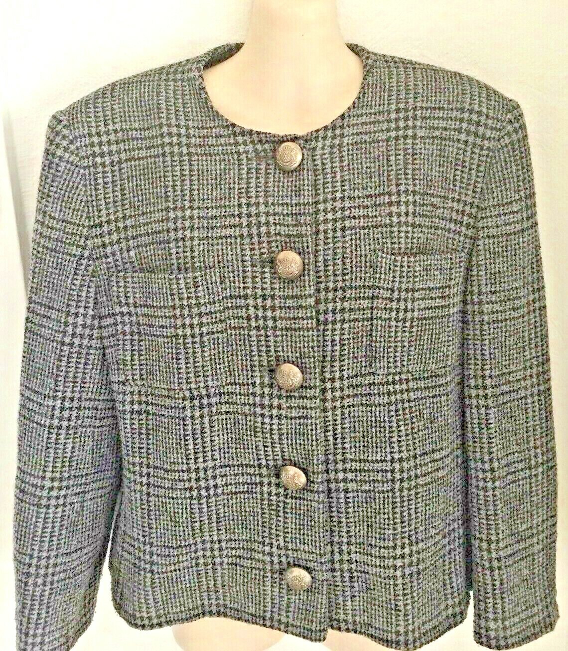 Vintage Jaeger Lined Wool Jacket Made in the England Ladies AU 14 in VGC