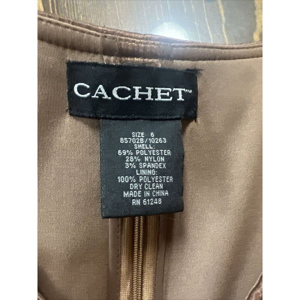 90s cachet copper brown silky, crop crossover jacket/blouse, rare, vintage Sz 6