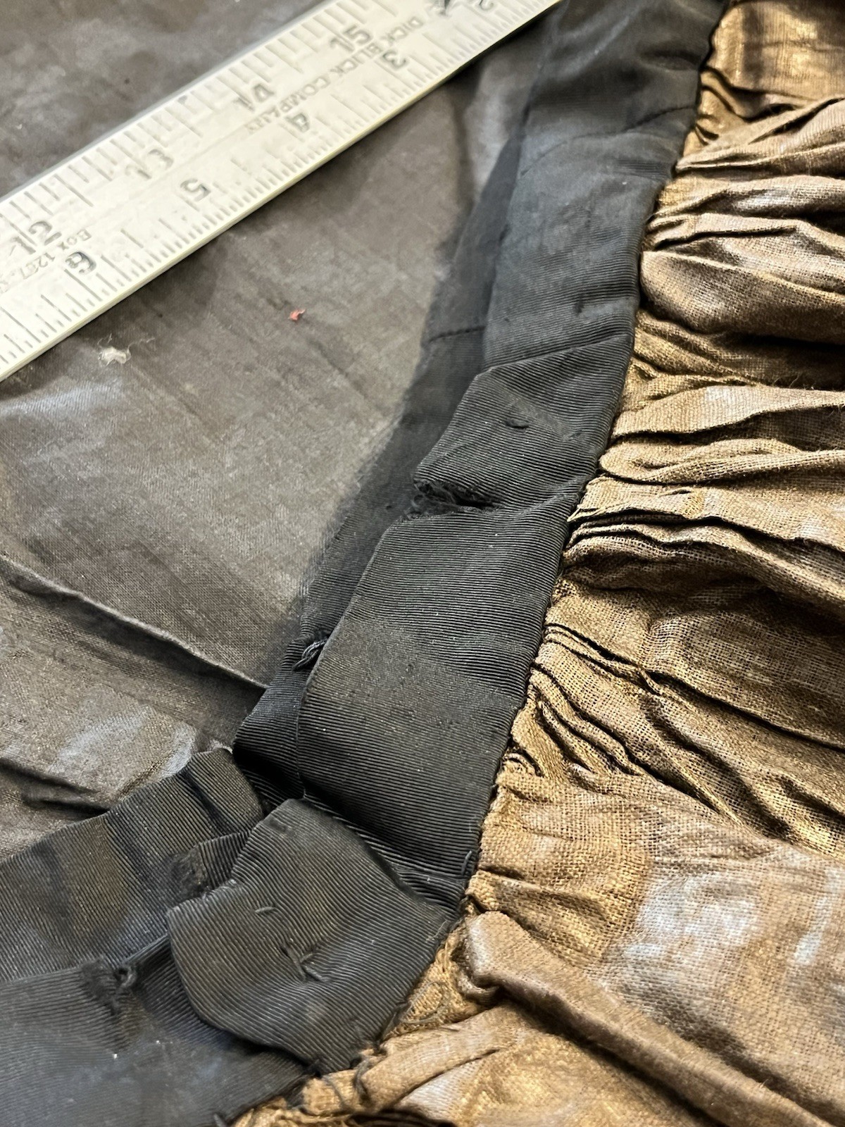 2489🌟Antique RARE 1800s French Harem Pants Boned Top Silk Sash Purple Taupe Dis