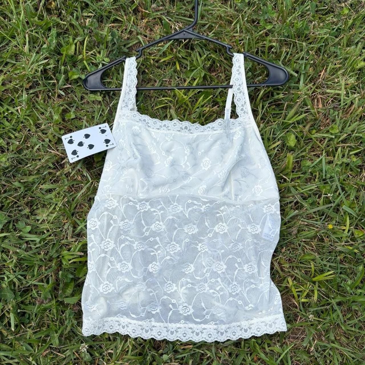 Vassarette Vintage White Lace Cami Style 17-053