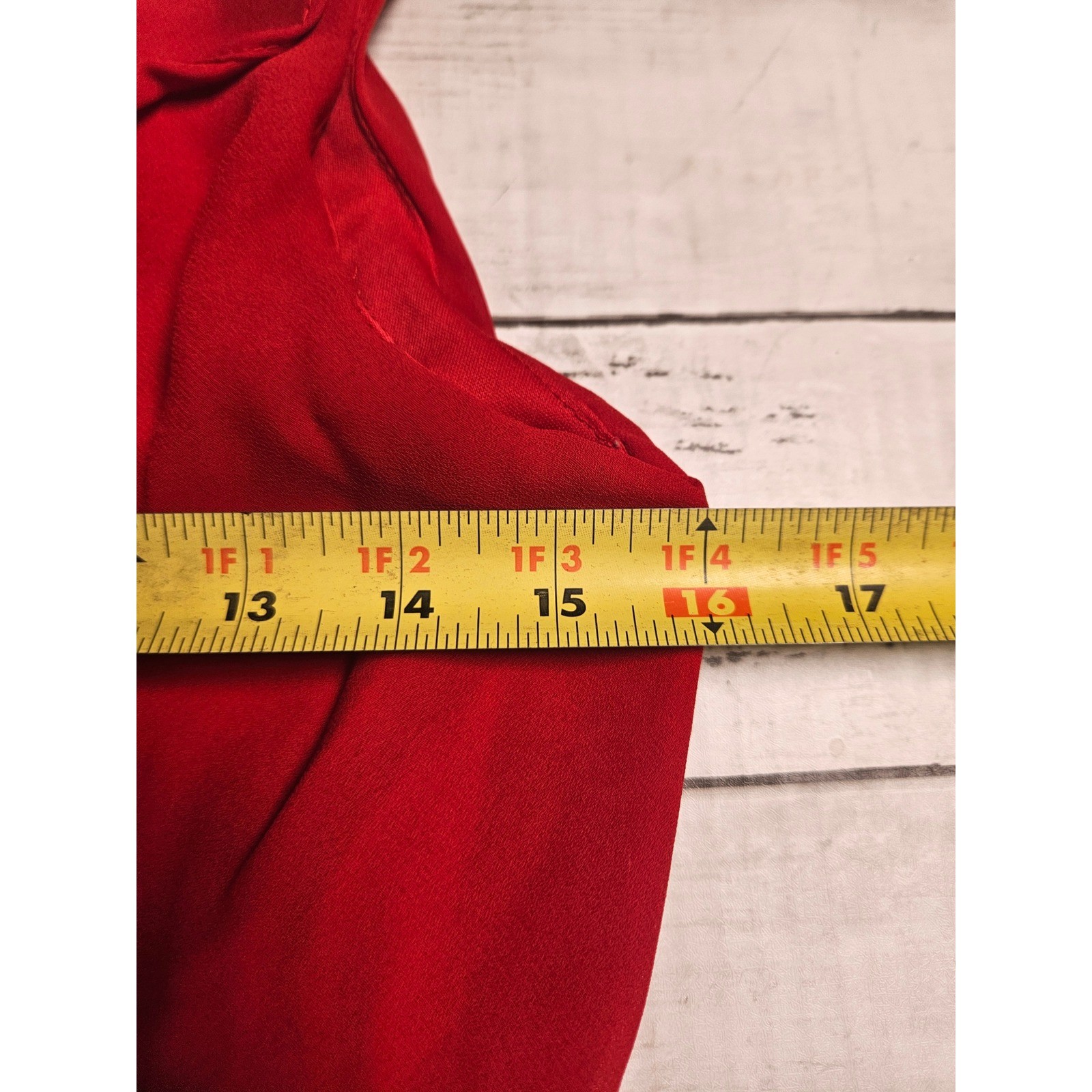 Vintage Breakin Loose Red Ruffle V-Neck Midi Dress Sleeveless 9/10 Made in USA